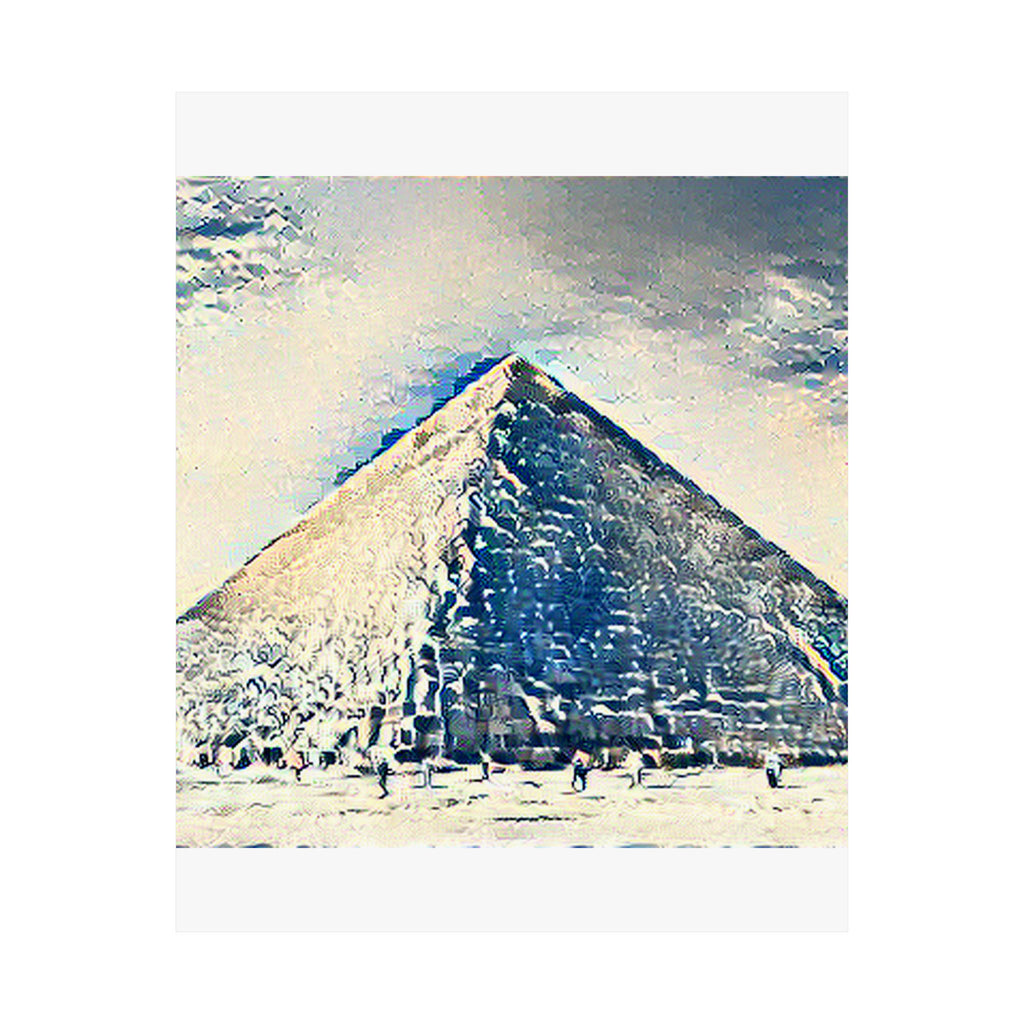 Pyramids Giza in Great Wave Style - Poster Print