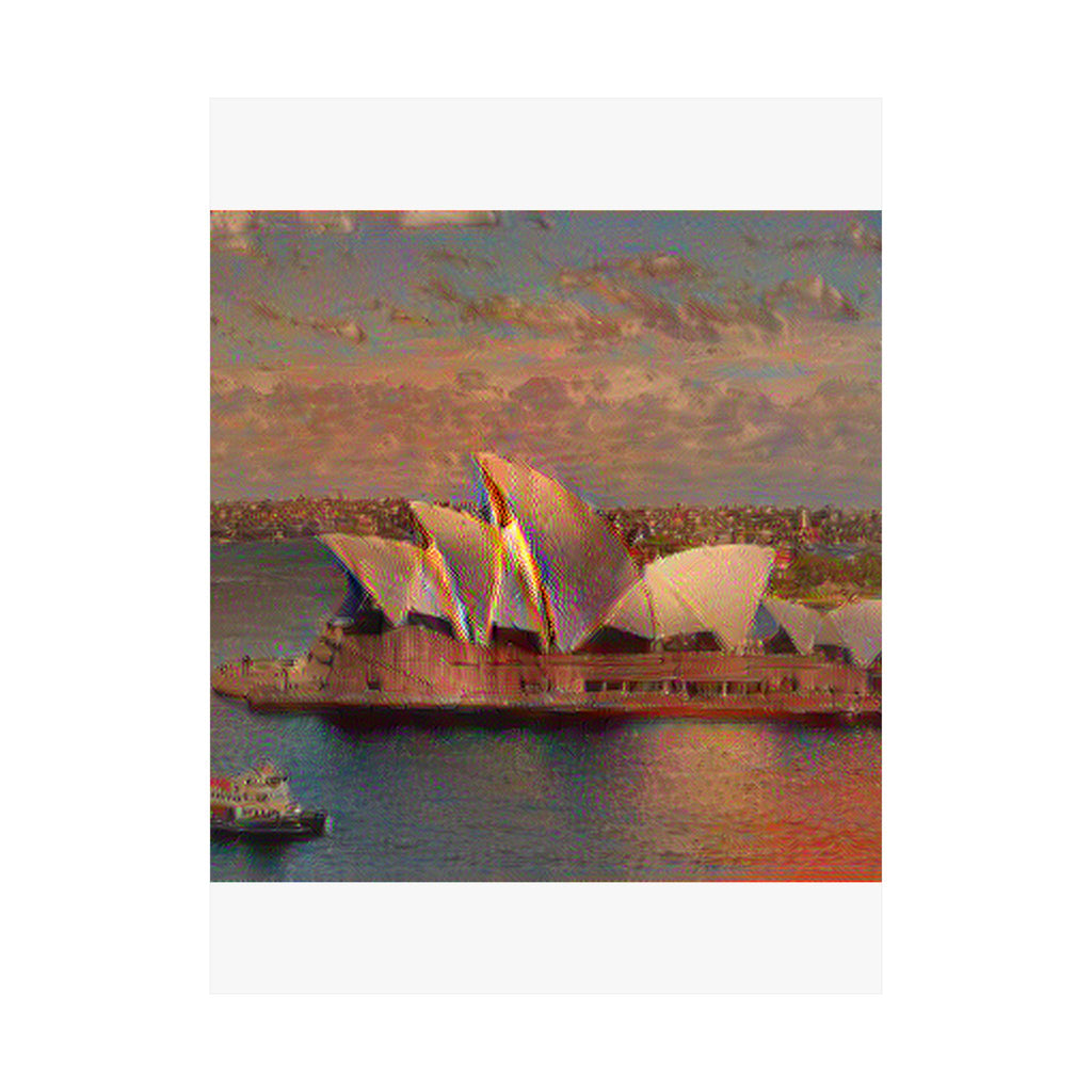 Sydney Opera in The Scream Style - Poster Print