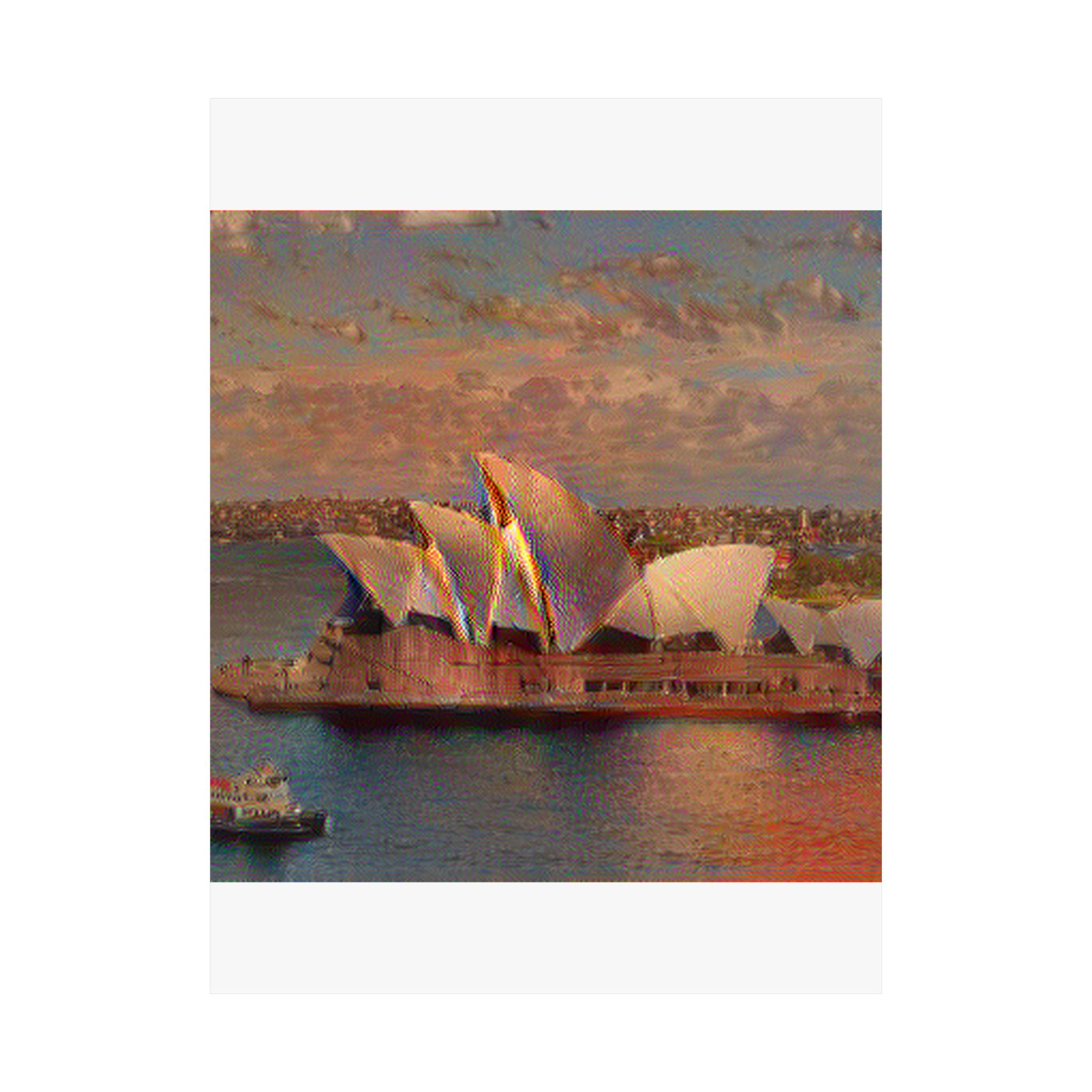 Sydney Opera in The Scream Style - Poster Print