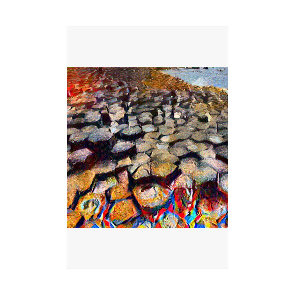 Giant's Causeway in Composition VII Style | Wassily Kandinsky Inspired Art