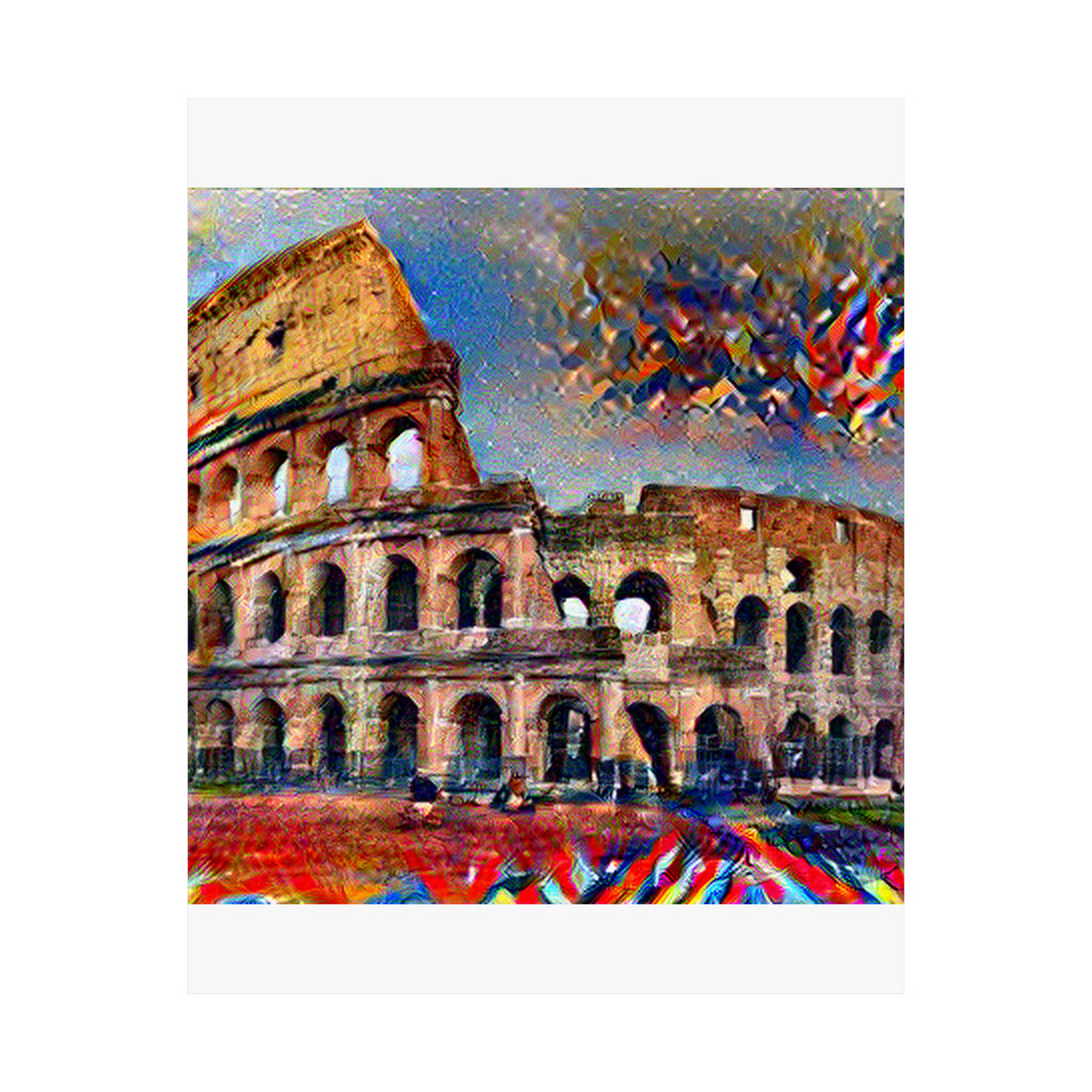 Colosseum in Composition Vii Style - Poster Print