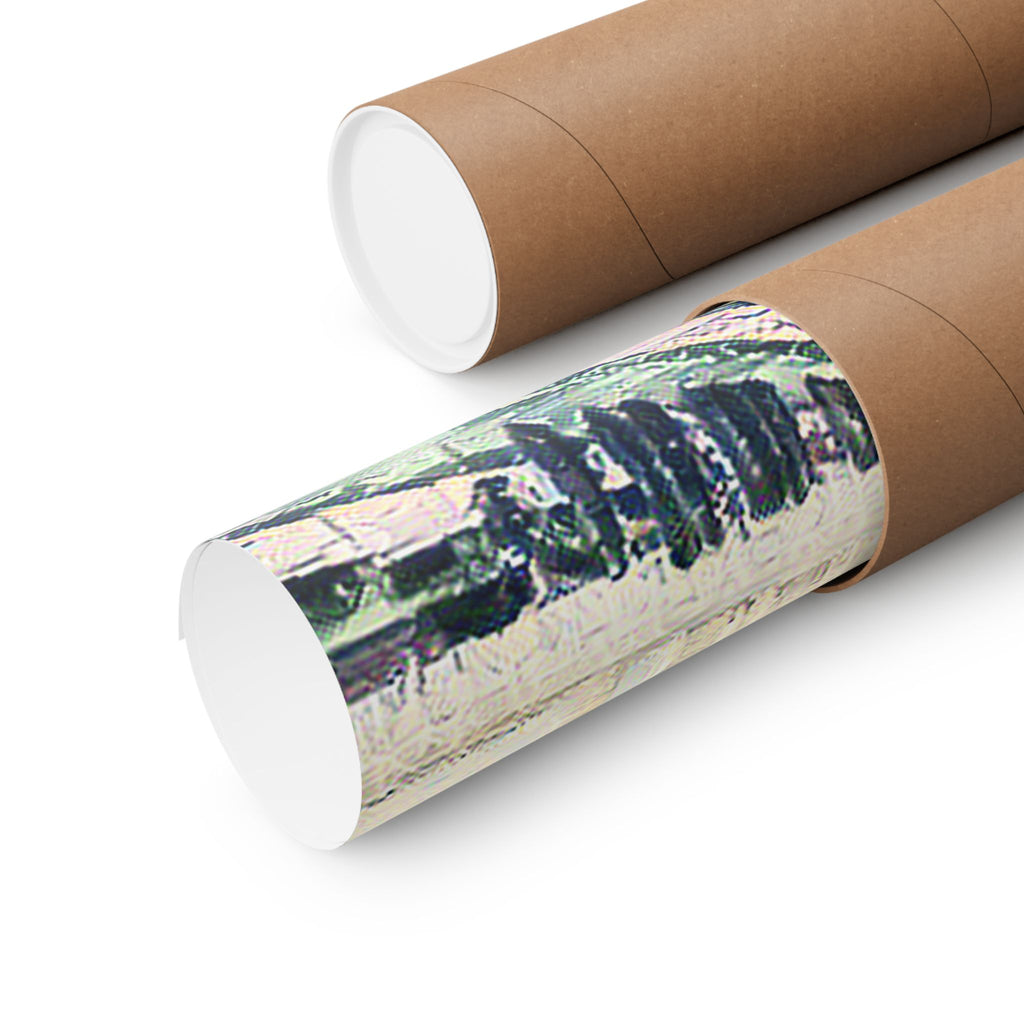 Taj Mahal in Great Wave Style - Poster Print