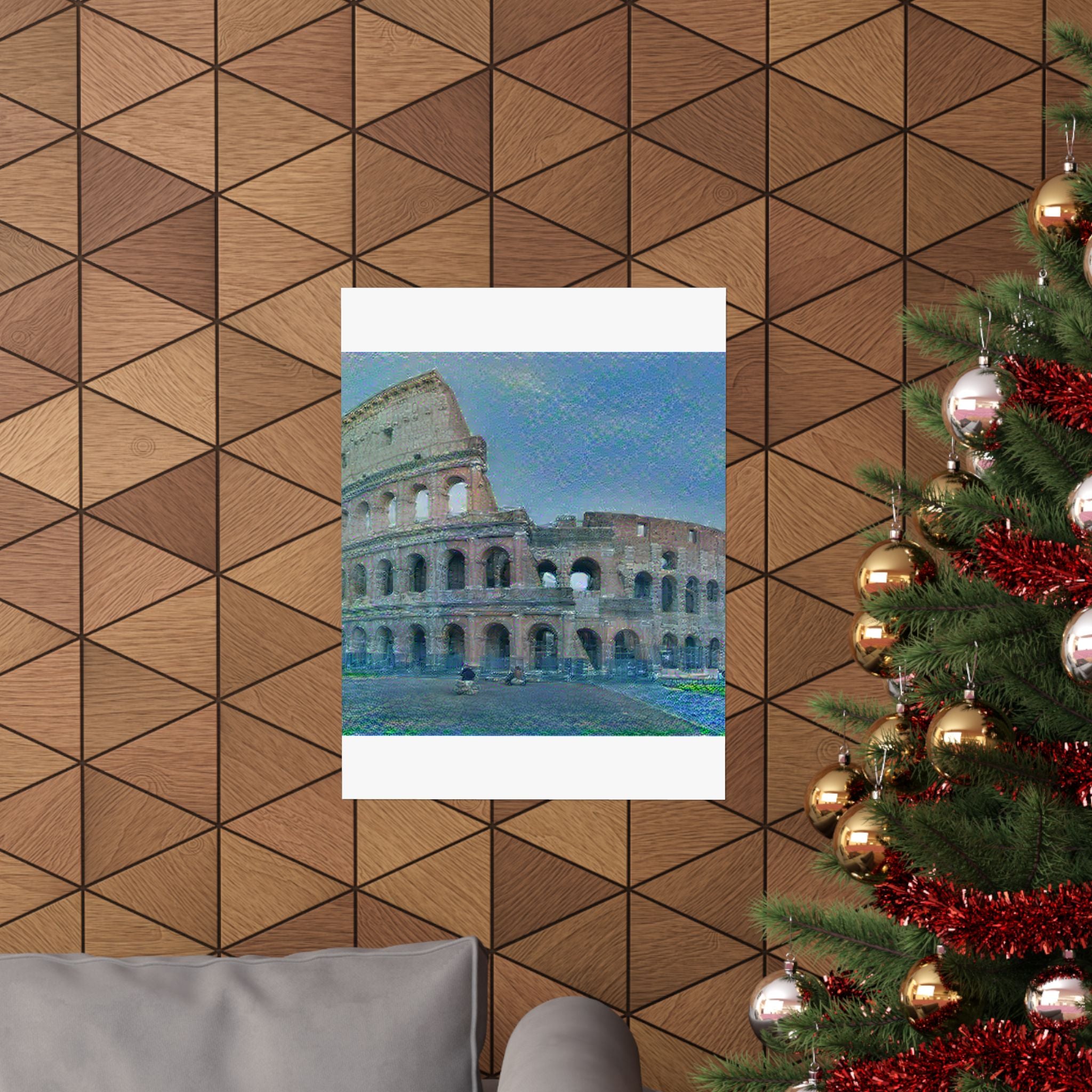 Colosseum in Water Lilies Style - Poster Print