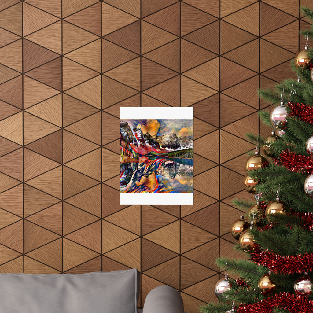 Moraine Lake in Composition VII Style | Wassily Kandinsky Inspired Art