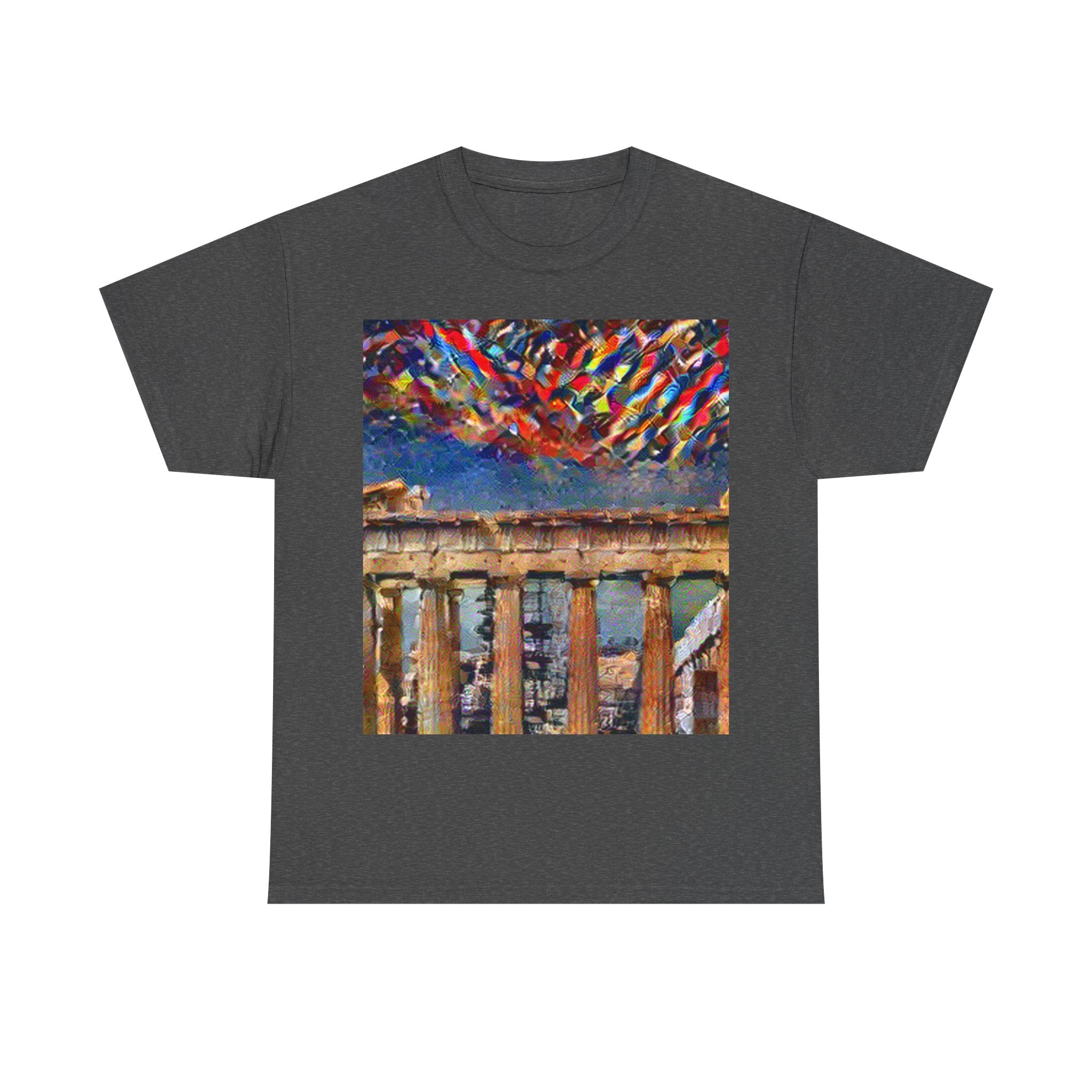 Acropolis Athens in Composition Vii Style - T-Shirt Gift