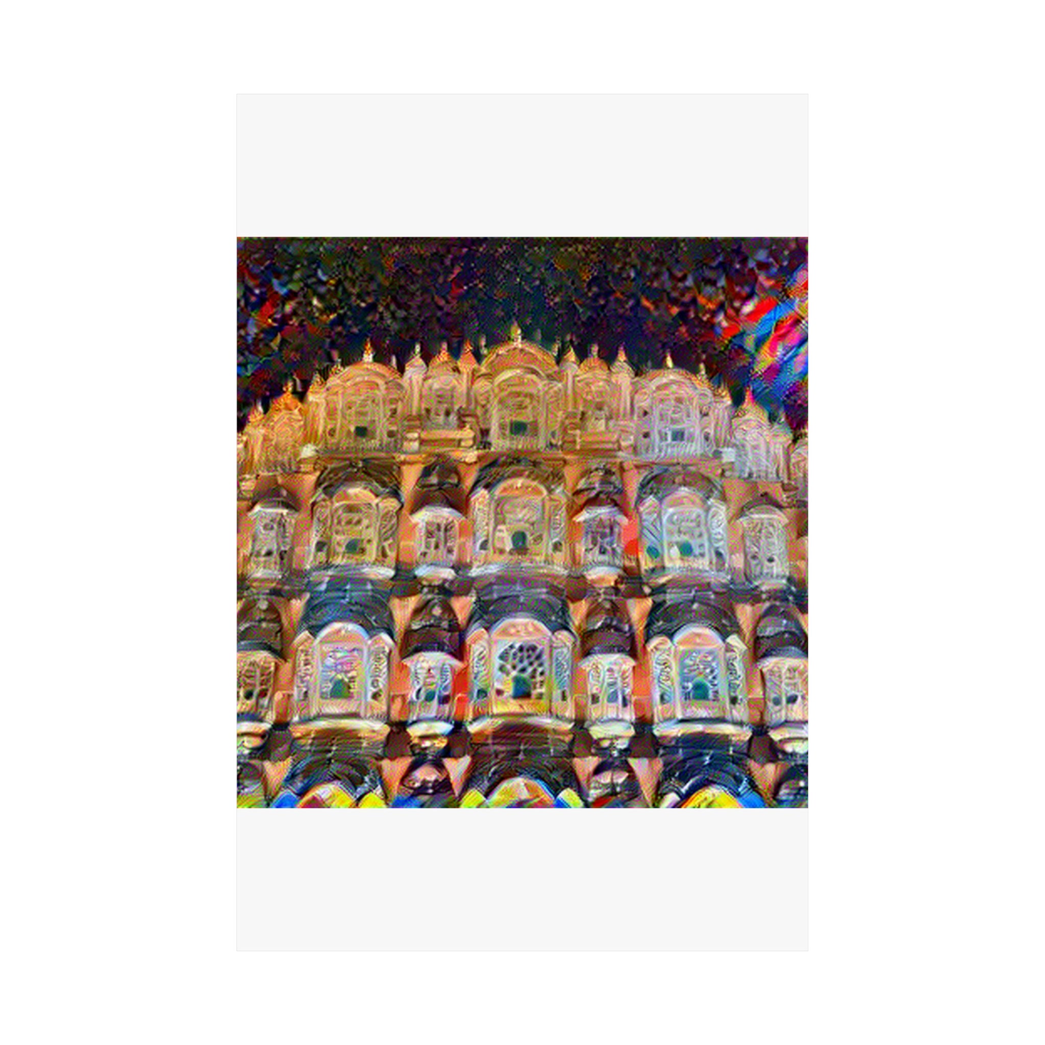 Hawa Mahal in Composition VII Style | Wassily Kandinsky Inspired Art