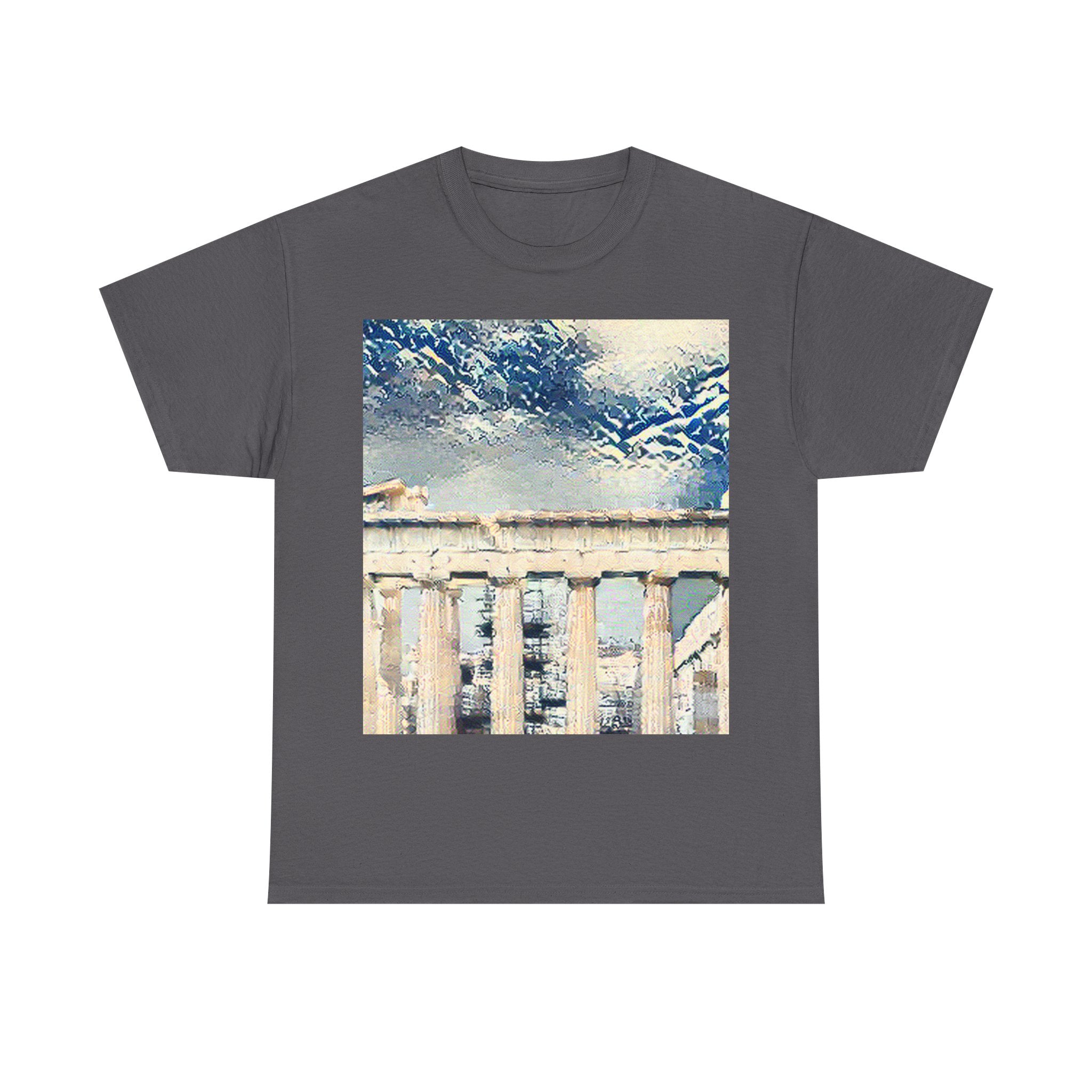 Acropolis Athens in Great Wave Style - T-Shirt Gift