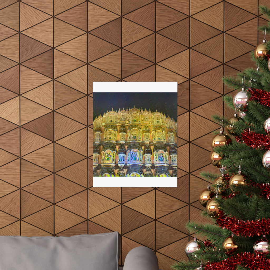 Hawa Mahal in Cafe Terrace at Night Style | Vincent van Gogh Inspired Art