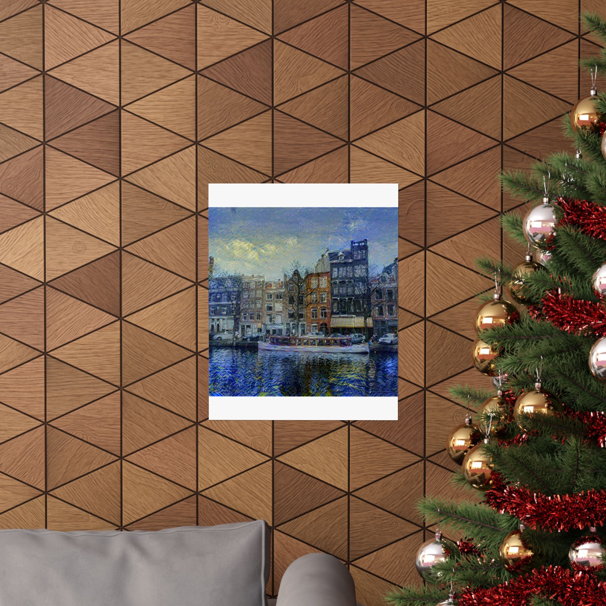 Amsterdam Canal Ring in Starry Night Style | Vincent van Gogh Inspired Art