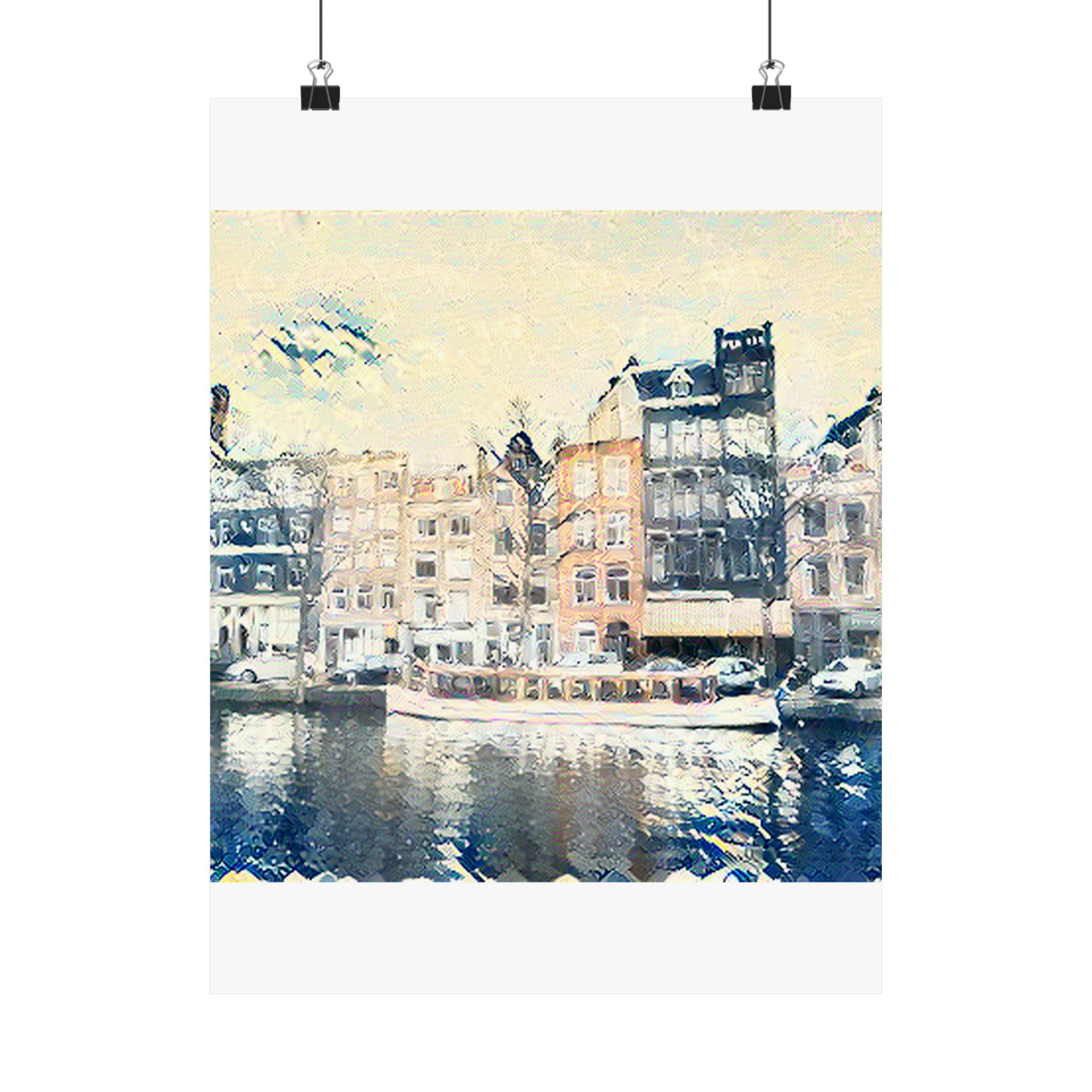 Amsterdam Canal Ring in The Great Wave off Kanagawa Style | Katsushika Hokusai Inspired Art