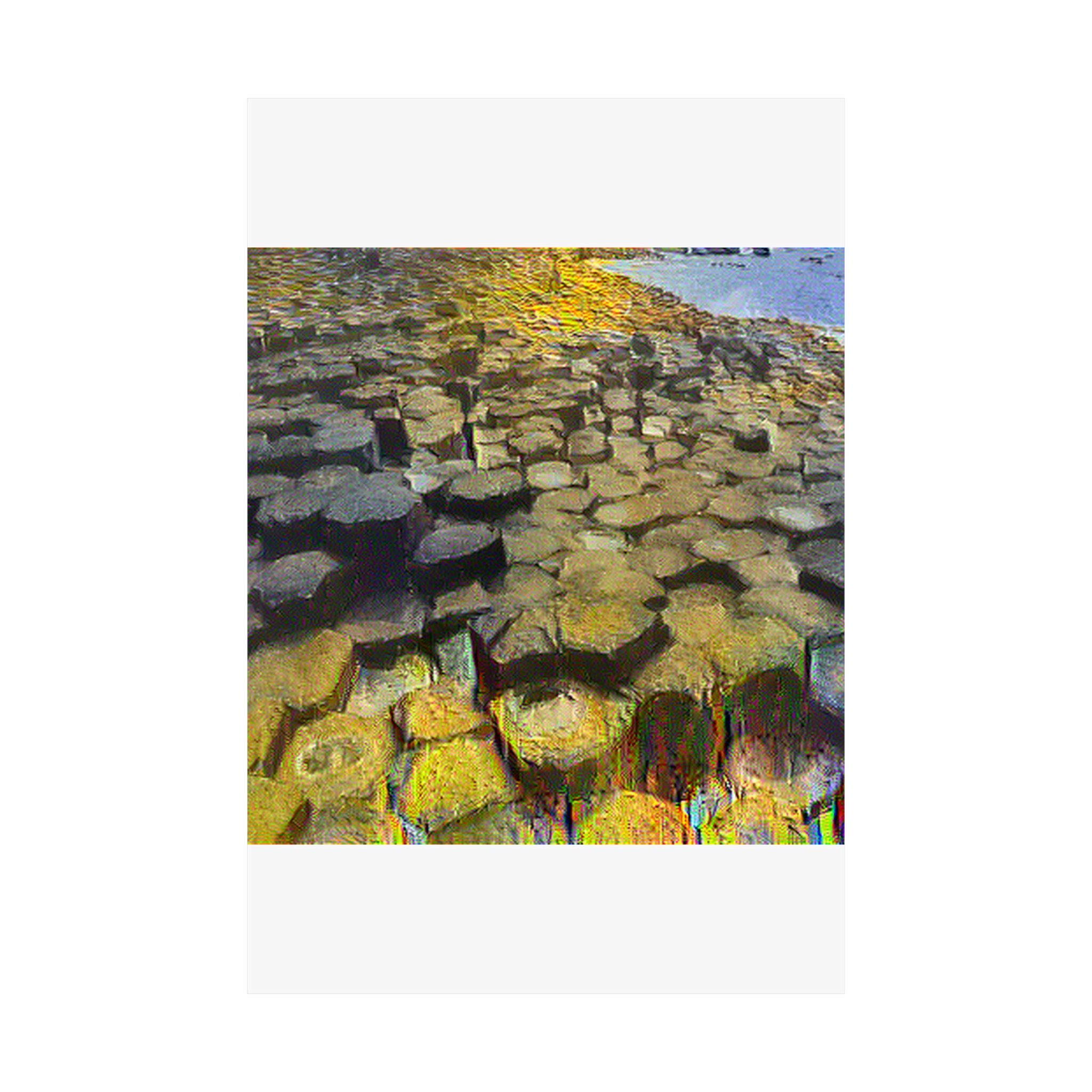Giant's Causeway in Cafe Terrace at Night Style | Vincent van Gogh Inspired Art