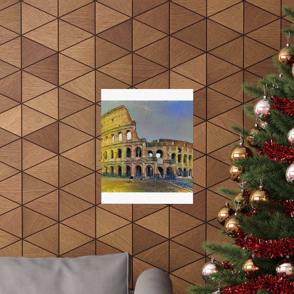 Colosseum in Cafe Terrace Style - Poster Print