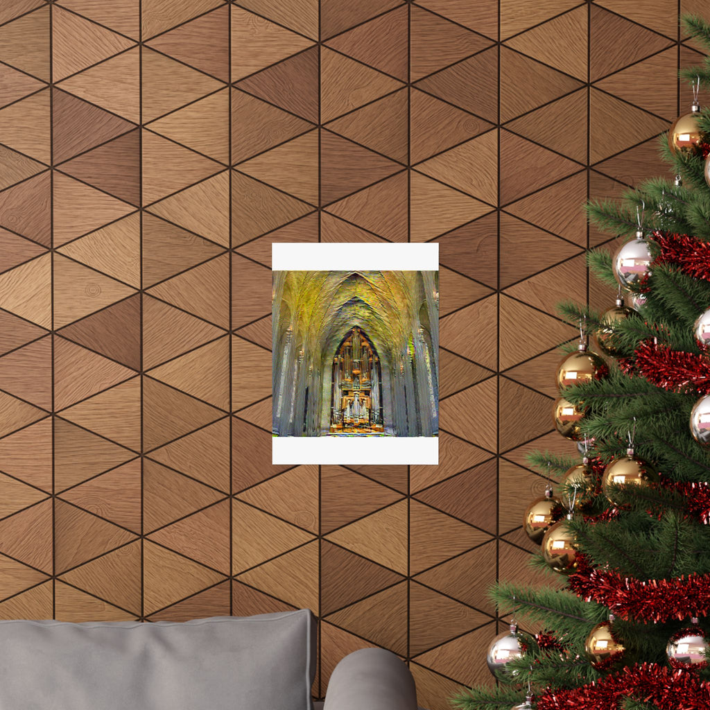 Hallgrimskirkja in Cafe Terrace at Night Style | Vincent van Gogh Inspired Art