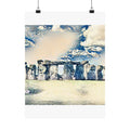 Stonehenge in Great Wave Style - Poster Print