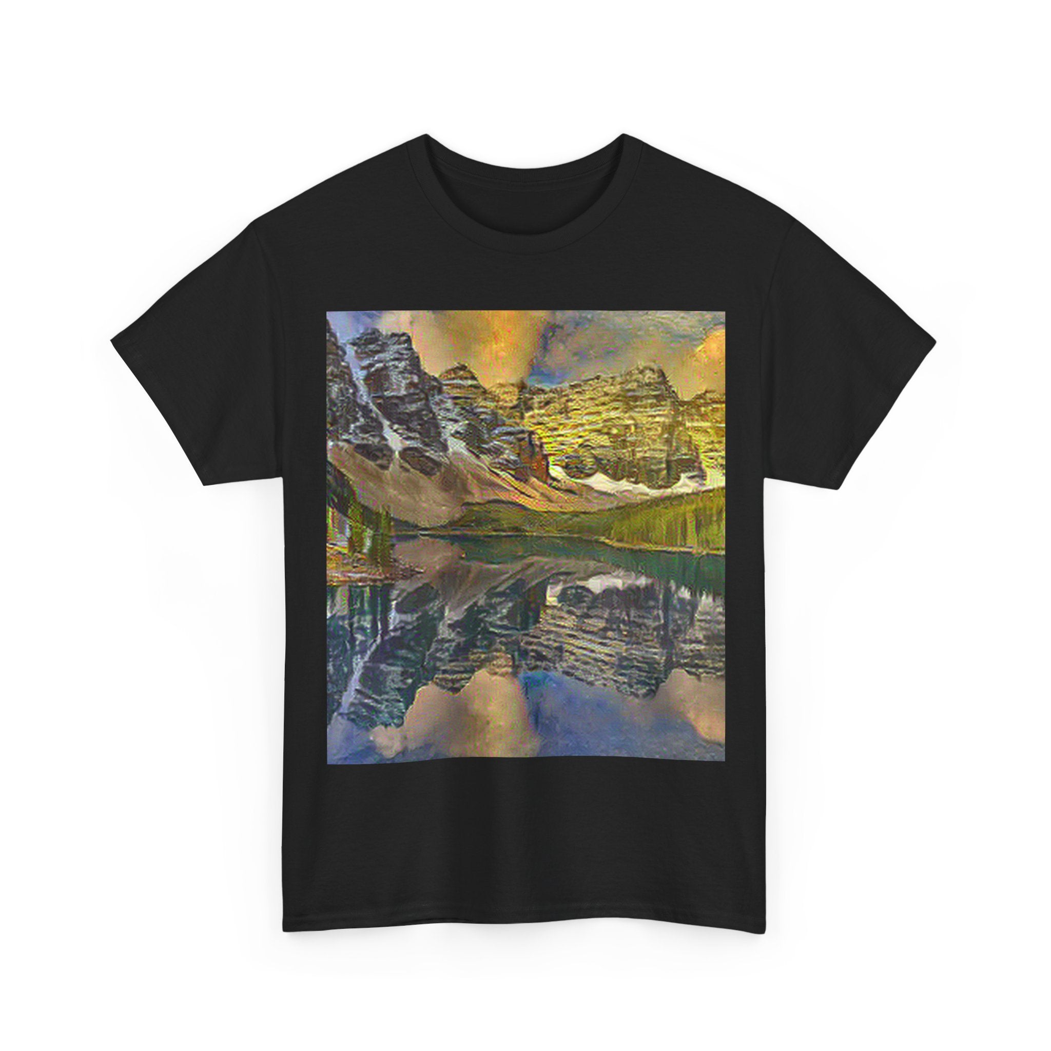 Moraine Lake in Cafe Terrace at Night Style | Vincent van Gogh Inspired Art