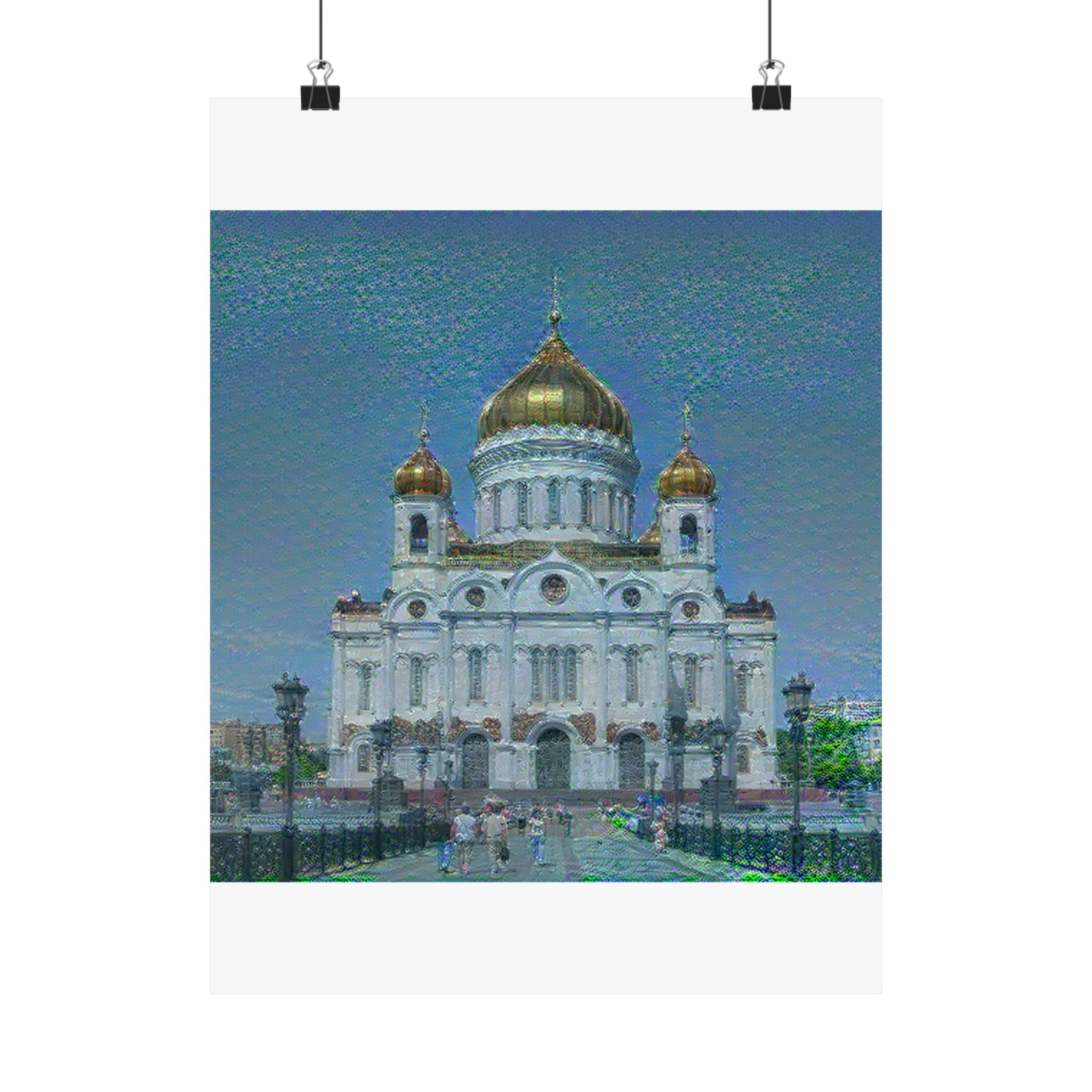 St. Basil's Cathedral in Water Lilies Style | Claude Monet Inspired Art