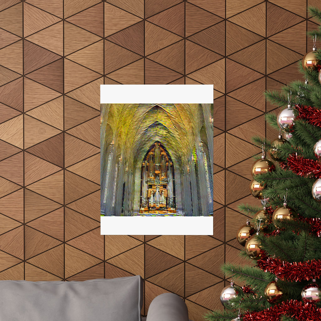 Hallgrimskirkja in Cafe Terrace at Night Style | Vincent van Gogh Inspired Art