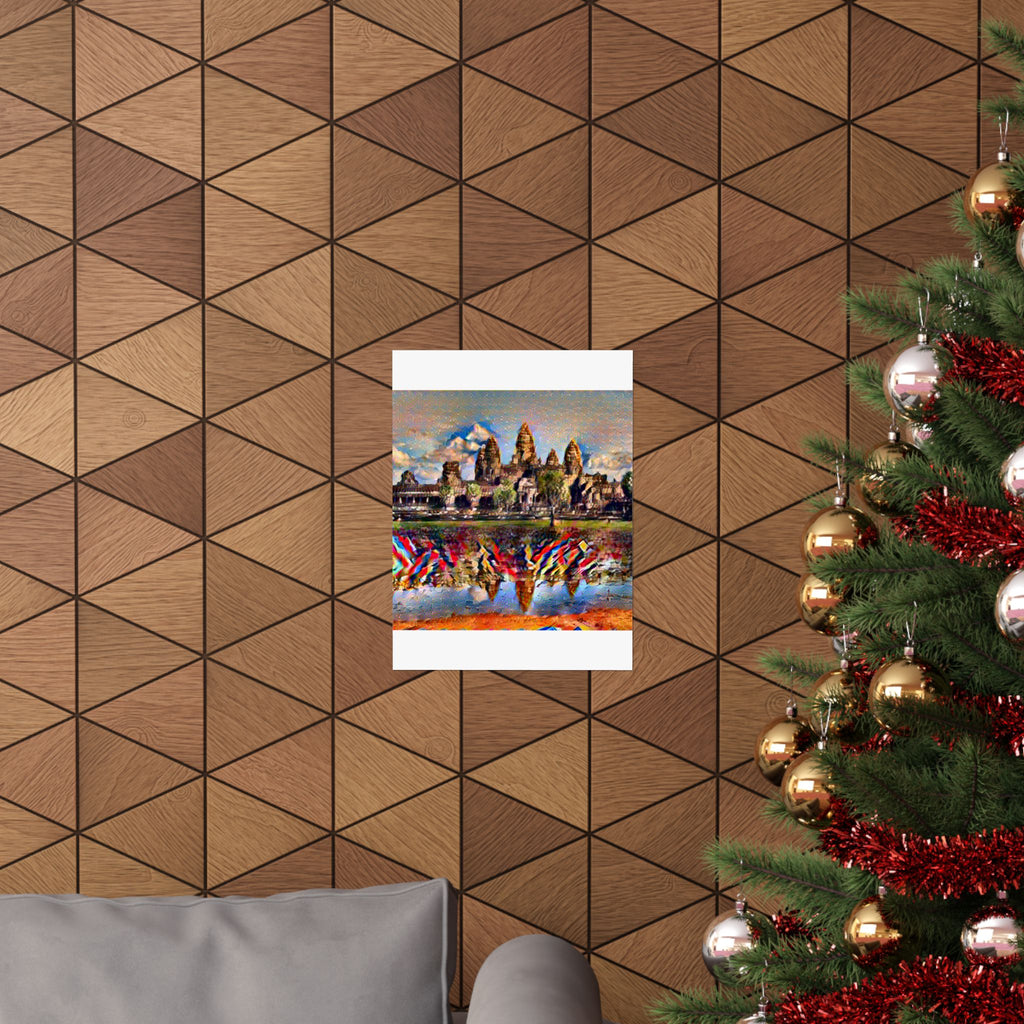 Angkor Wat in Composition VII Style | Wassily Kandinsky Inspired Art