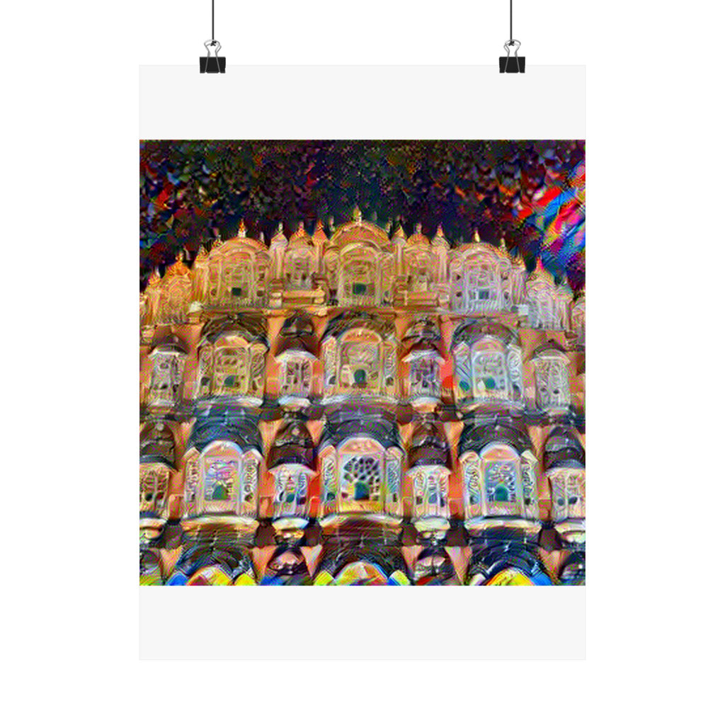 Hawa Mahal in Composition VII Style | Wassily Kandinsky Inspired Art