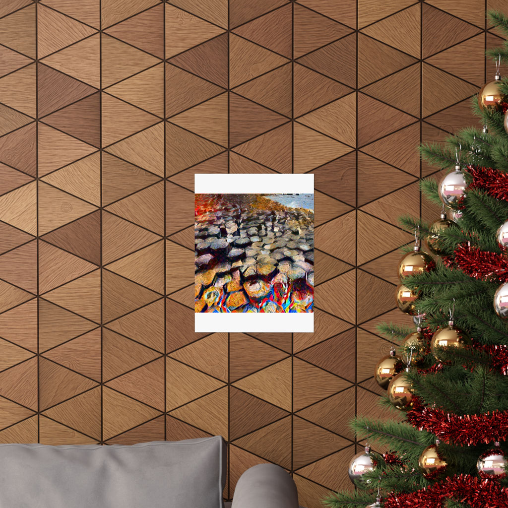 Giant's Causeway in Composition VII Style | Wassily Kandinsky Inspired Art