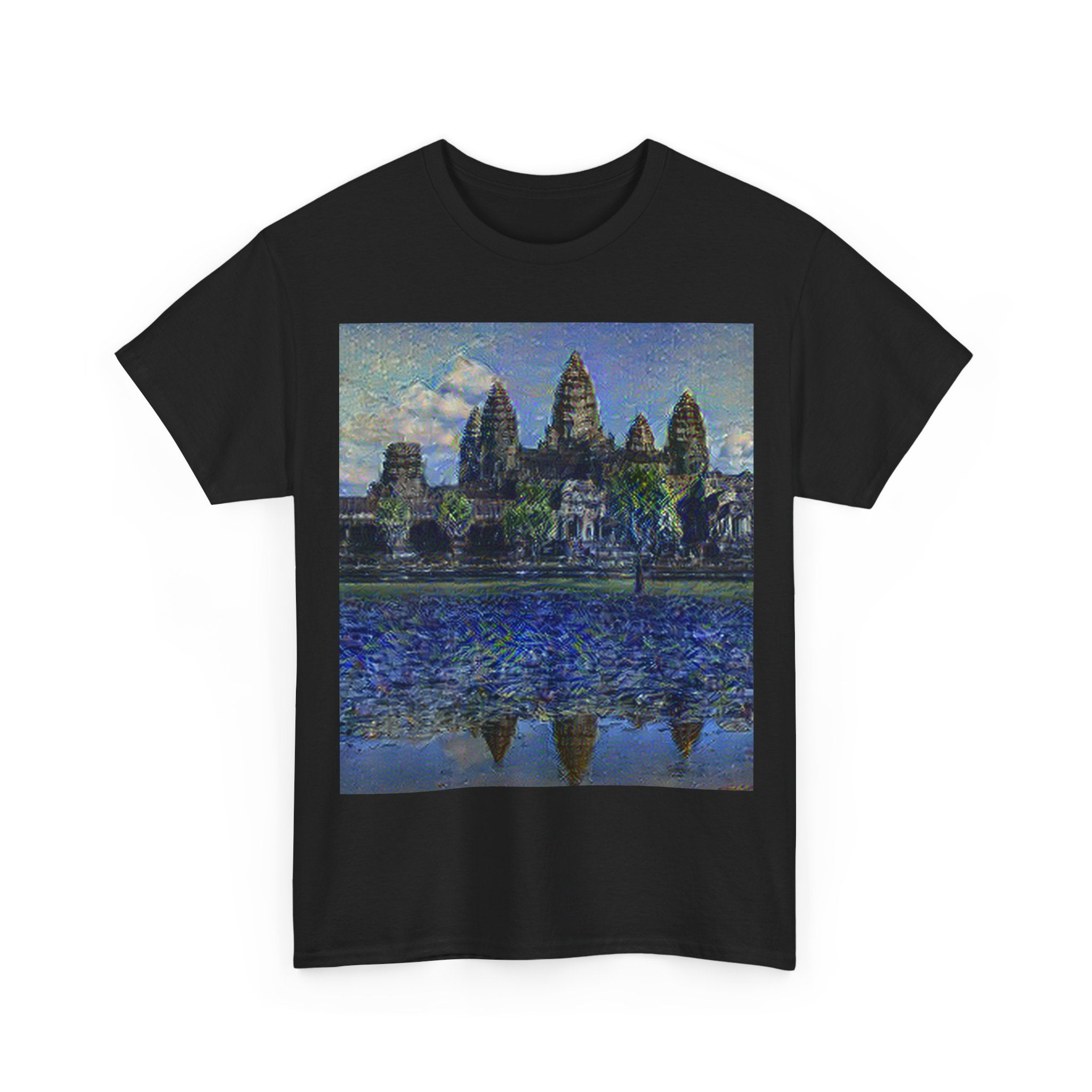 Angkor Wat in Starry Night Style | Vincent van Gogh Inspired Art