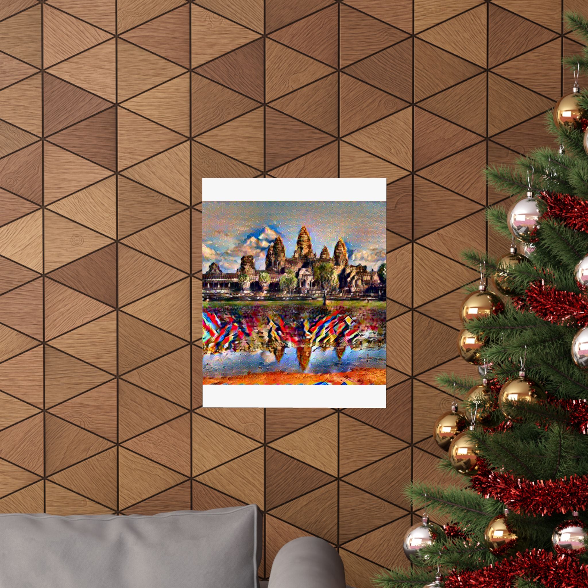 Angkor Wat in Composition VII Style | Wassily Kandinsky Inspired Art