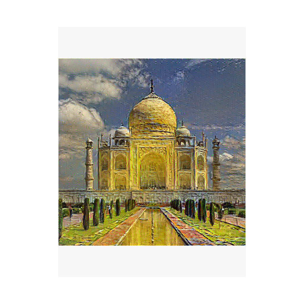 Taj Mahal in Cafe Terrace Style - Poster Print