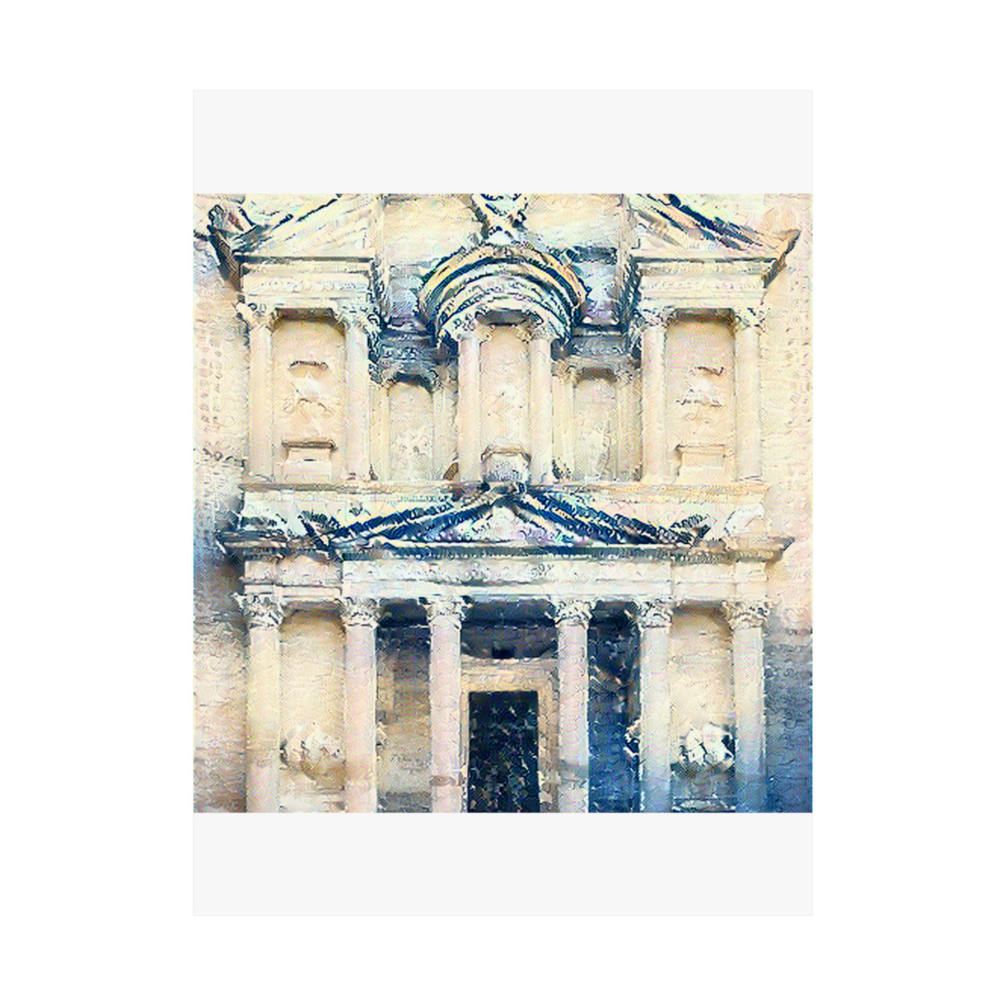 Petra in Great Wave Style - Poster Print