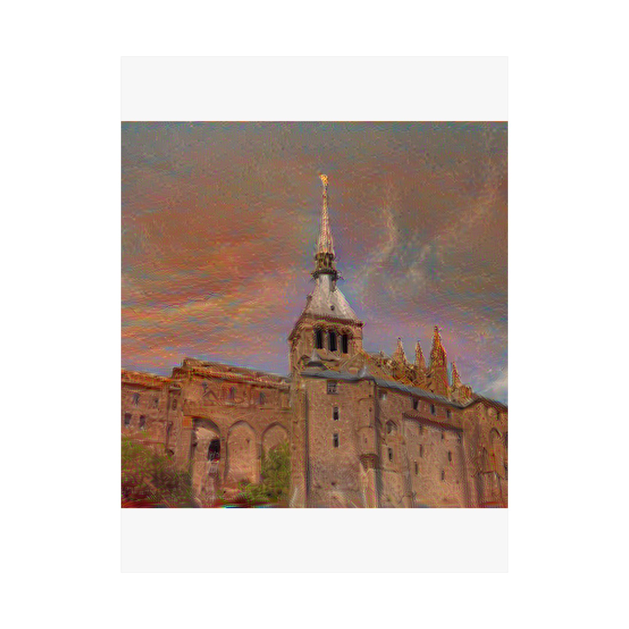 Mont Saint-Michel in The Scream Style | Edvard Munch Inspired Art