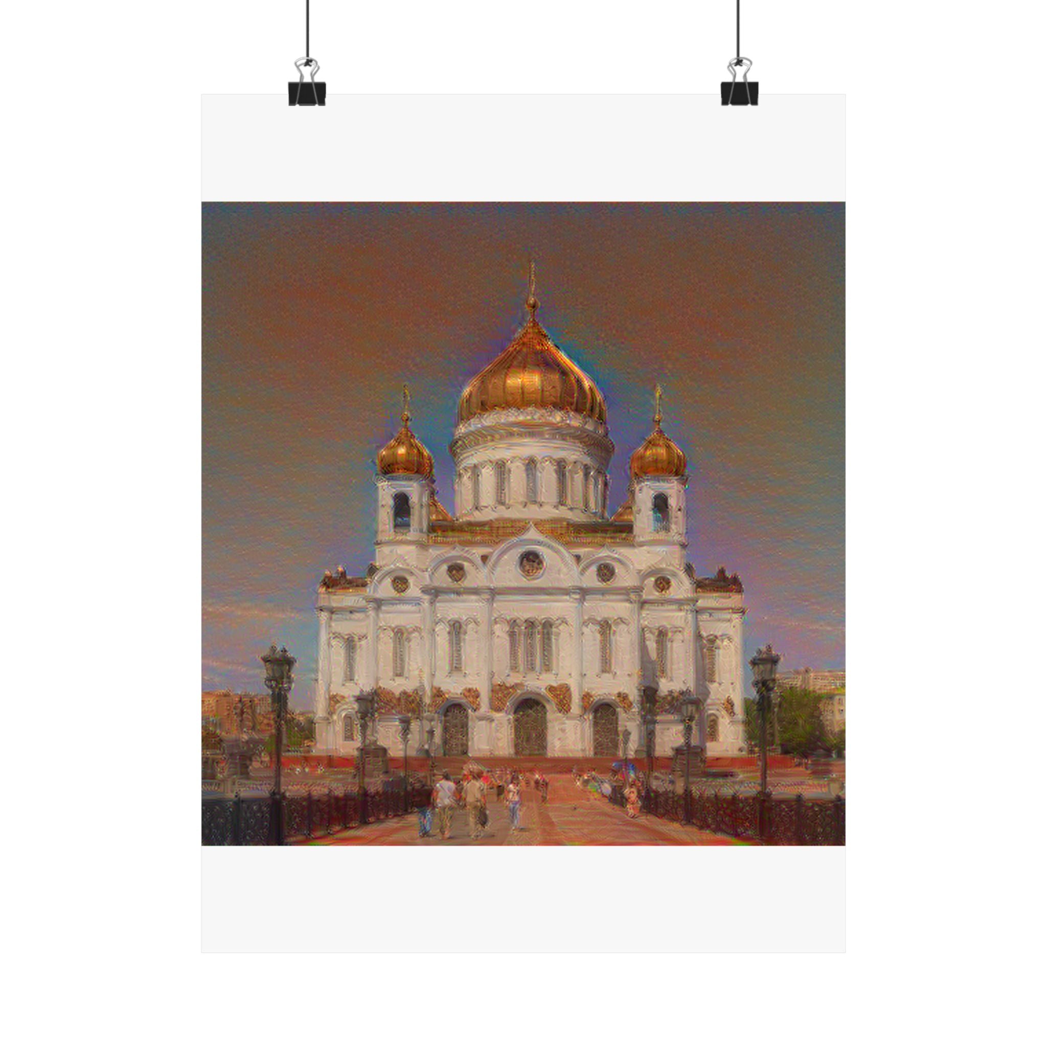 St Basils in The Scream Style - Poster Print