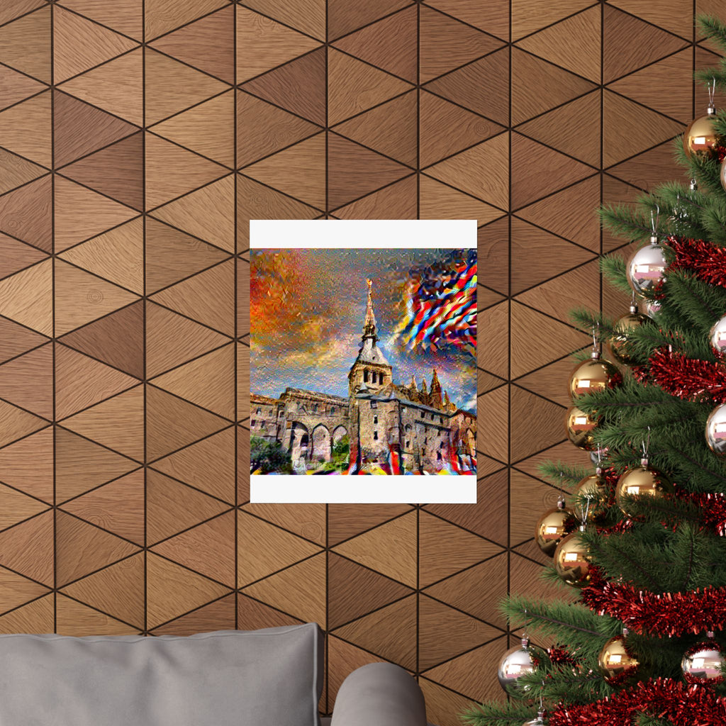 Mont Saint-Michel in Composition VII Style | Wassily Kandinsky Inspired Art