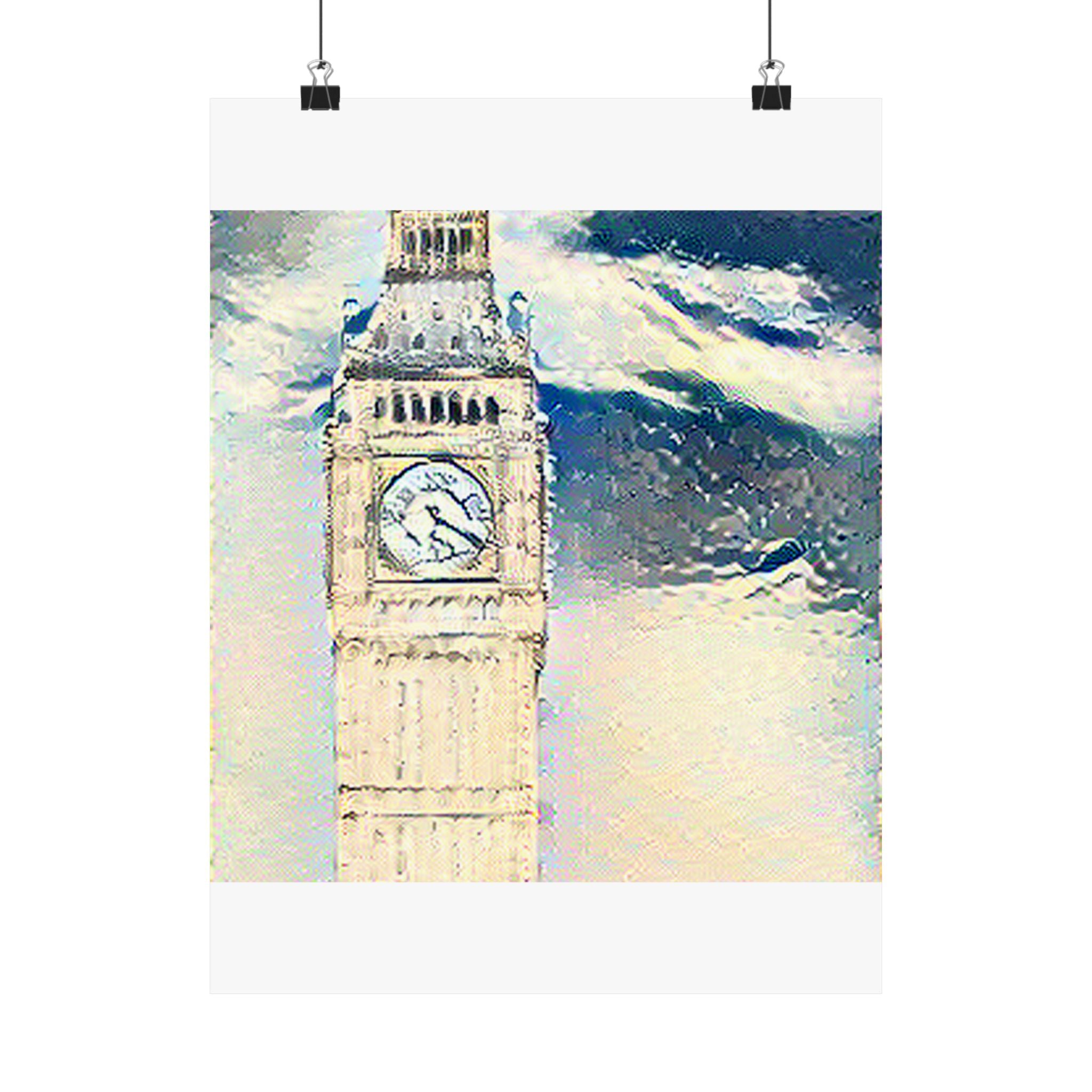 Big Ben in The Great Wave off Kanagawa Style | Katsushika Hokusai Inspired Art