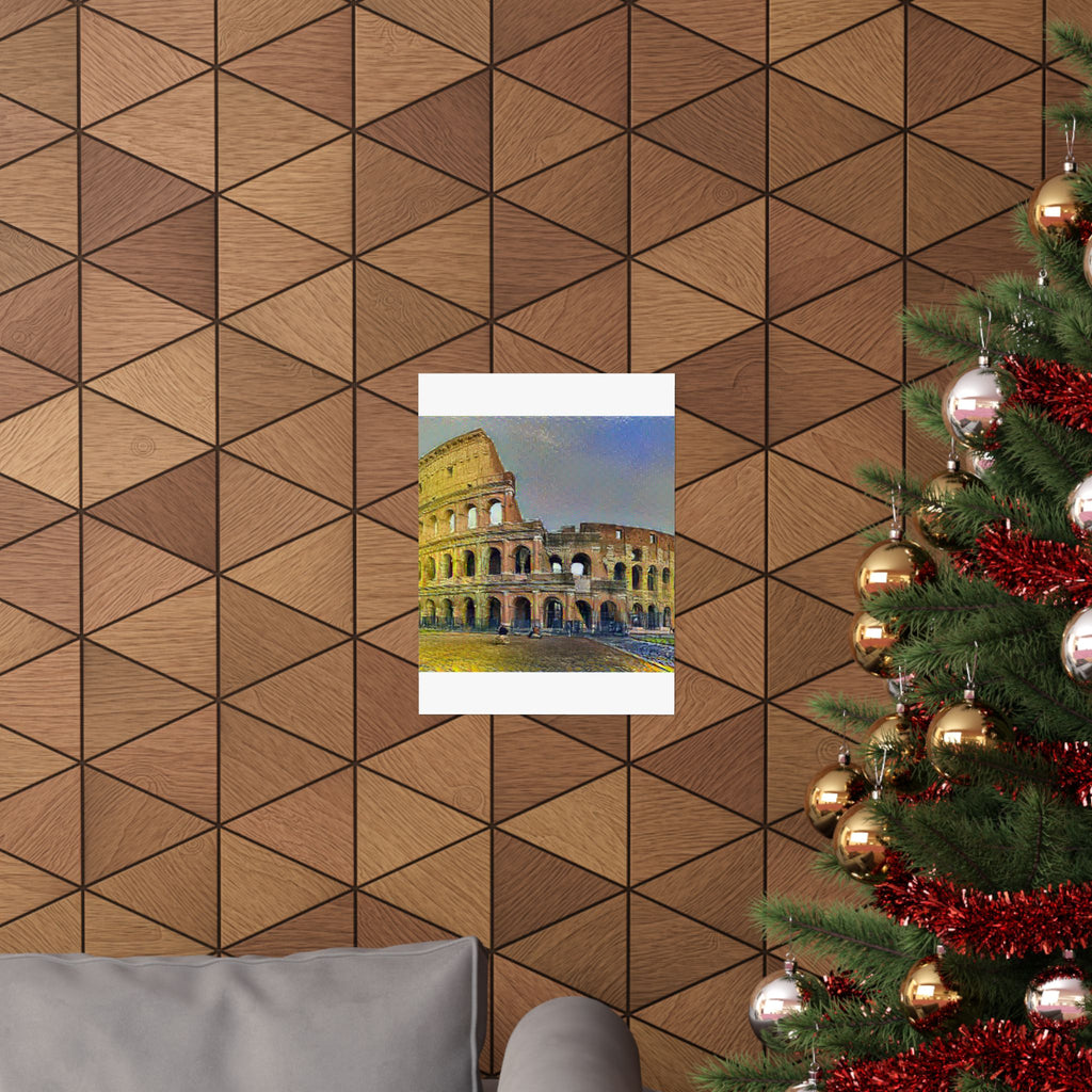 Colosseum in Cafe Terrace Style - Poster Print