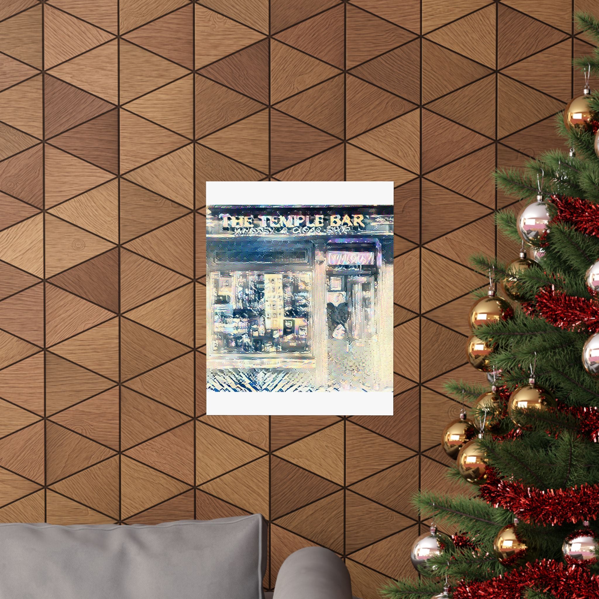 Temple Bar District in The Great Wave off Kanagawa Style | Katsushika Hokusai Inspired Art