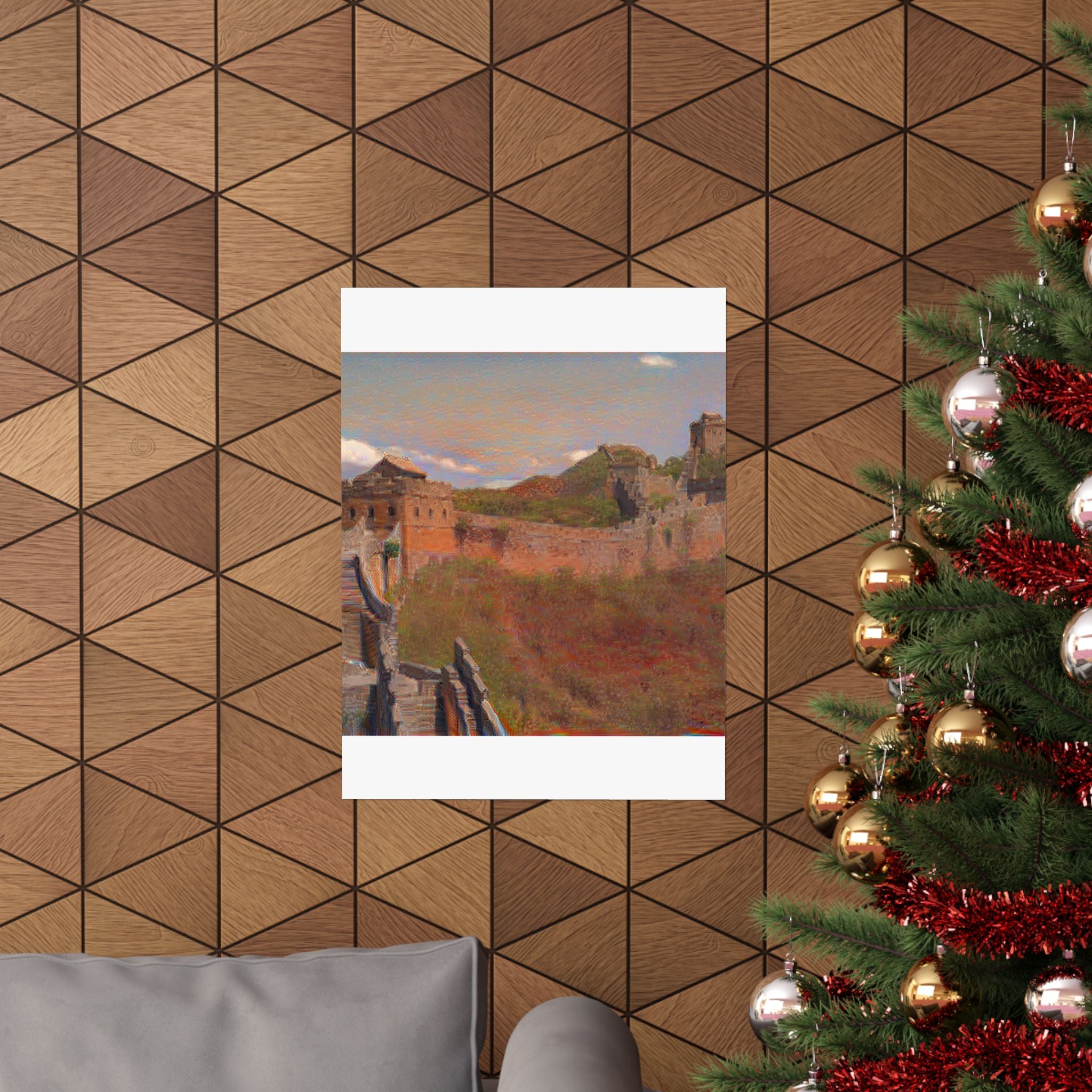 Great Wall in The Scream Style - Poster Print