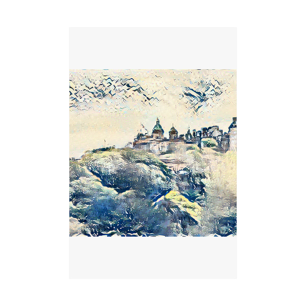 Edinburgh Old Town in The Great Wave off Kanagawa Style | Katsushika Hokusai Inspired Art
