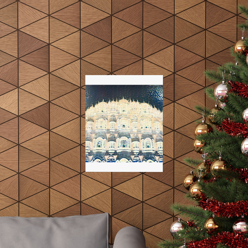 Hawa Mahal in The Great Wave off Kanagawa Style | Katsushika Hokusai Inspired Art