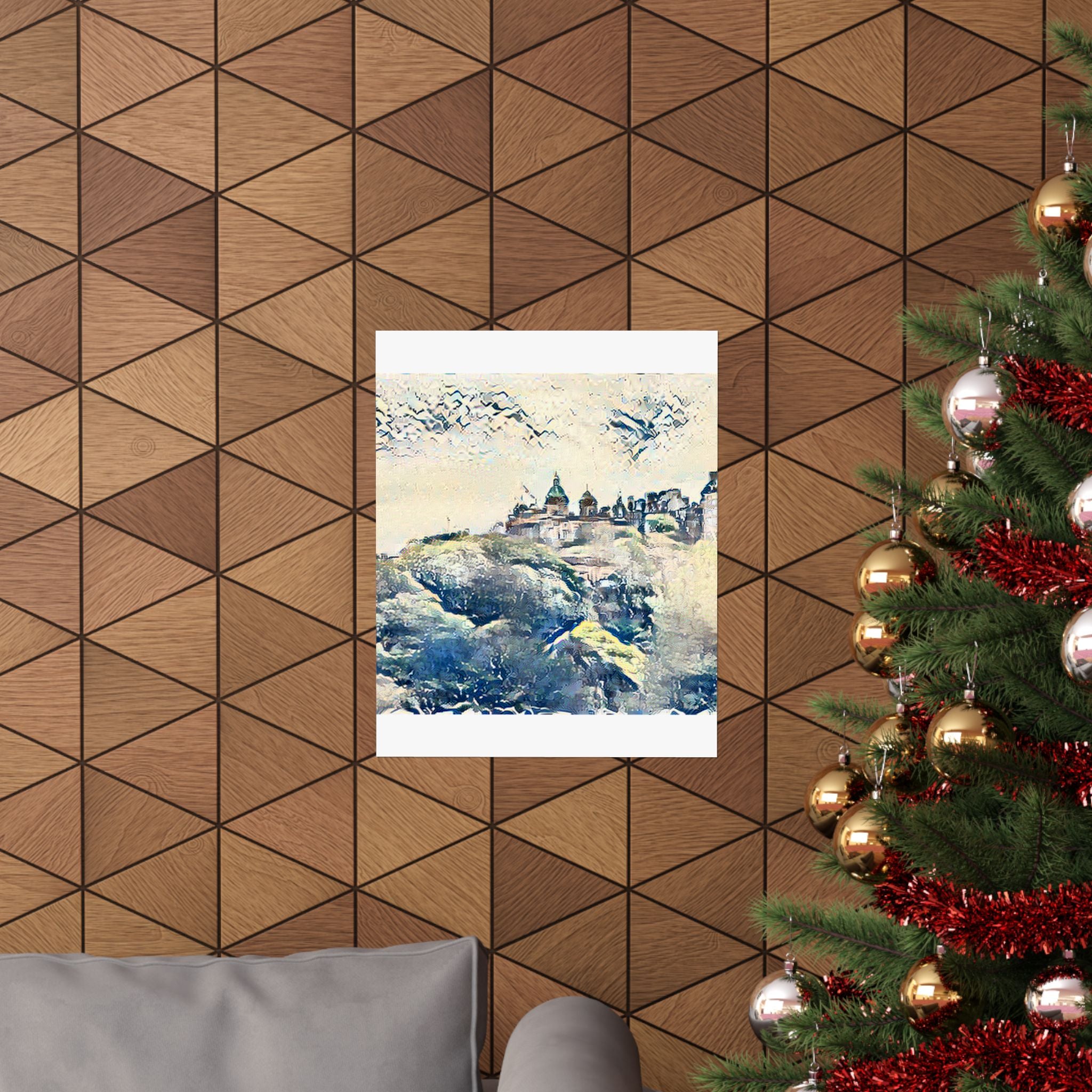 Edinburgh Old Town in The Great Wave off Kanagawa Style | Katsushika Hokusai Inspired Art