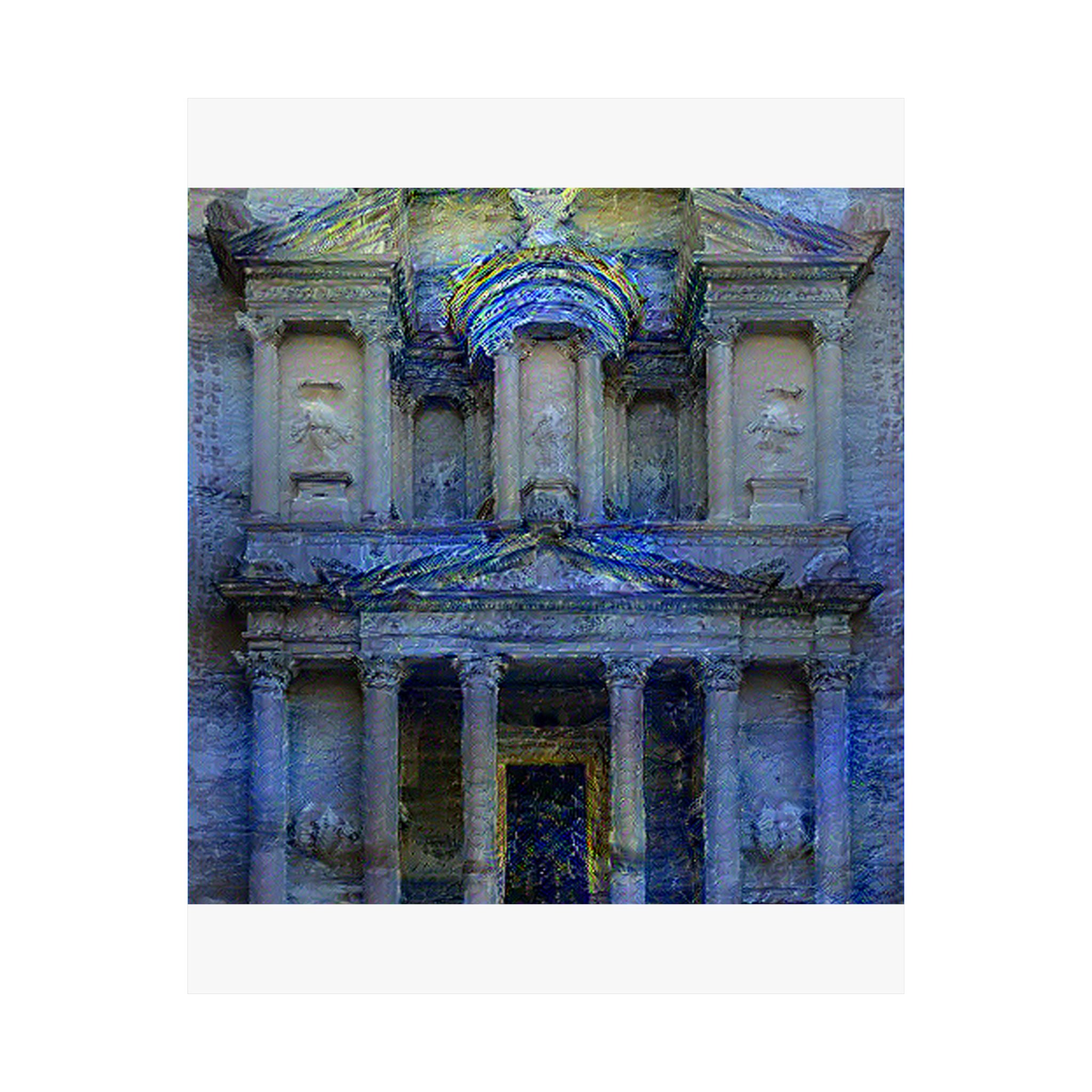 Petra in Starry Night Style - Poster Print
