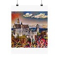 Neuschwanstein in Composition Vii Style - Poster Print