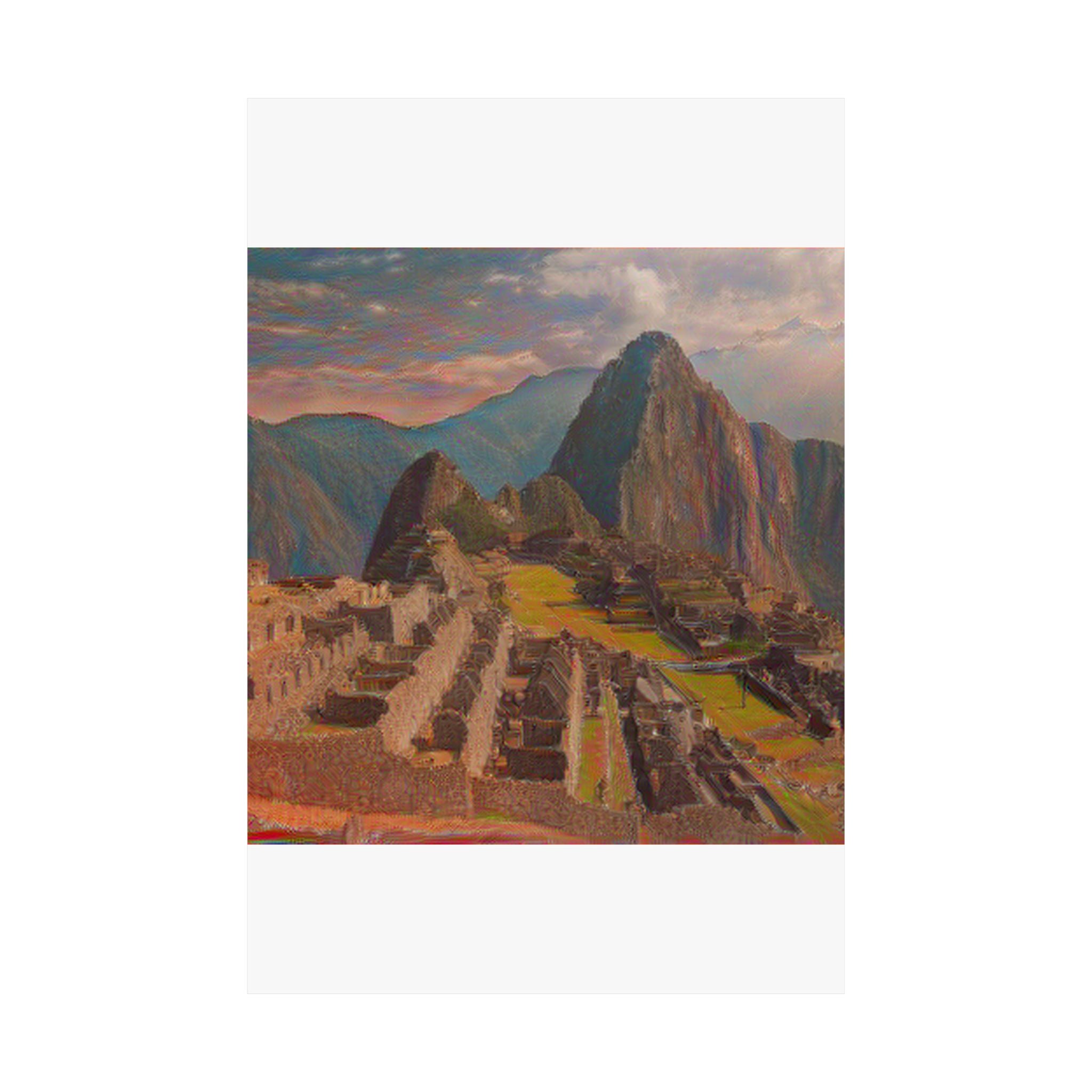 Machu Picchu in The Scream Style - Poster Print