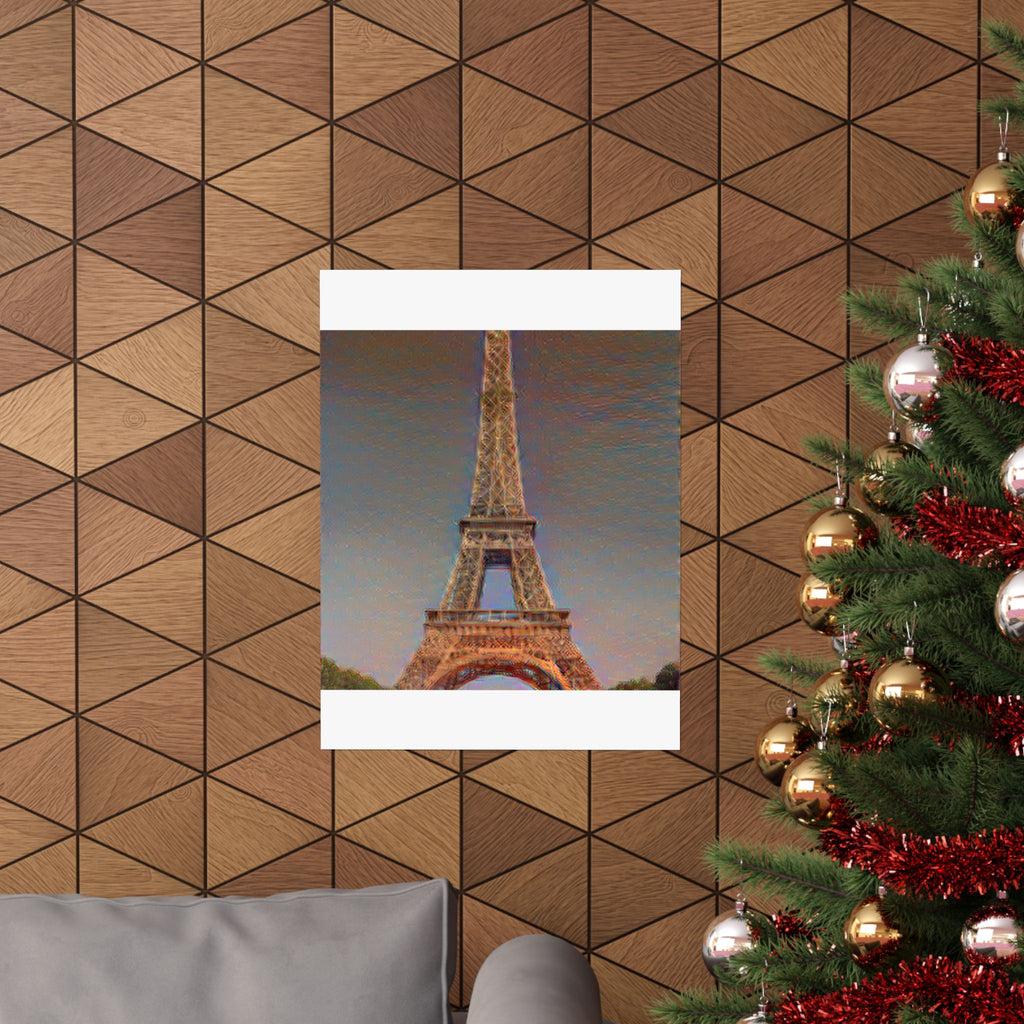 Eiffel Tower in The Scream Style - Poster Print