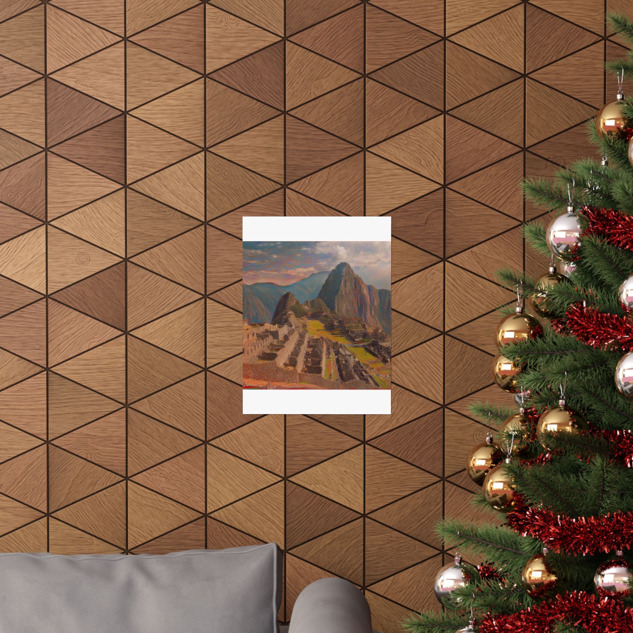 Machu Picchu in The Scream Style - Poster Print