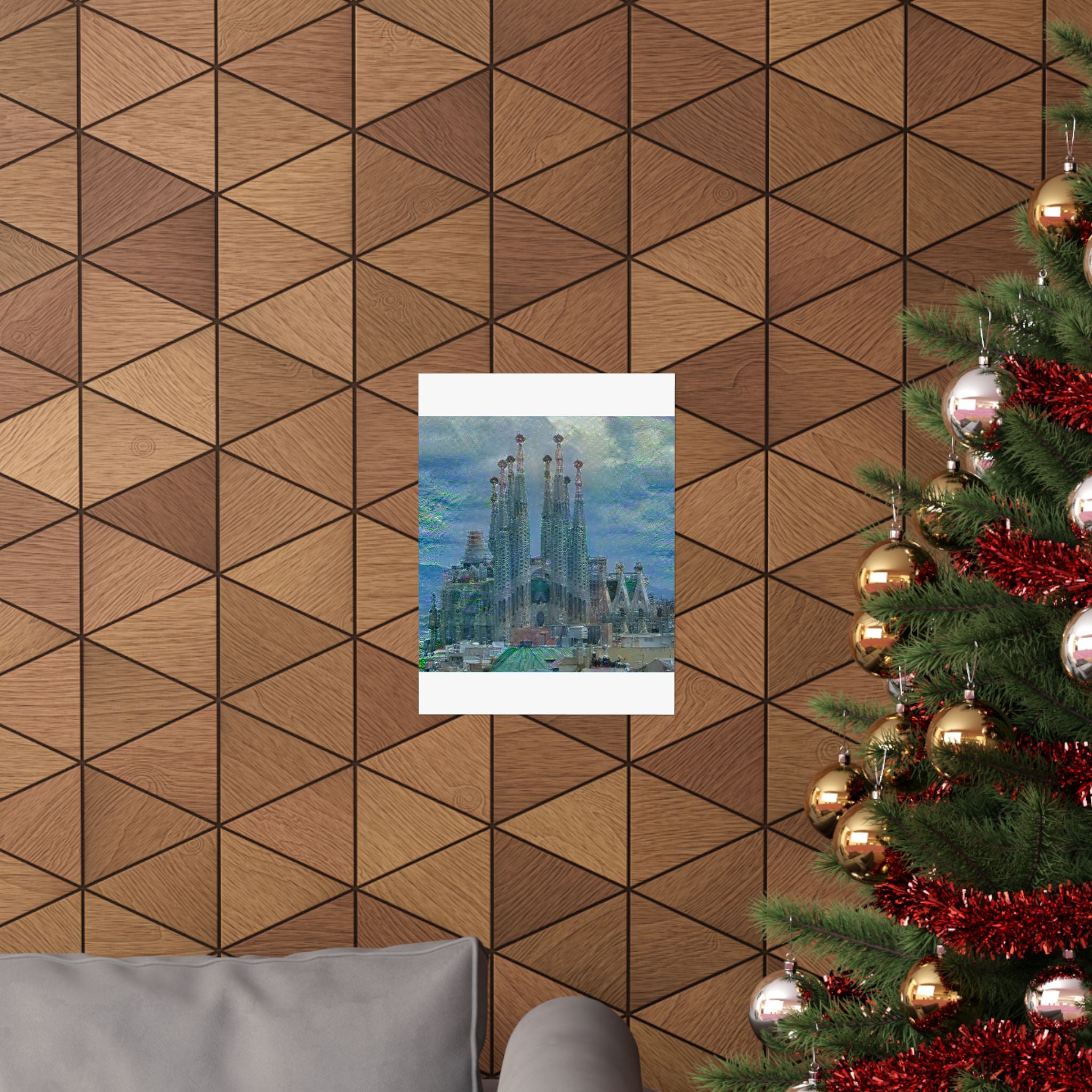 Sagrada Familia in Water Lilies Style | Claude Monet Inspired Art