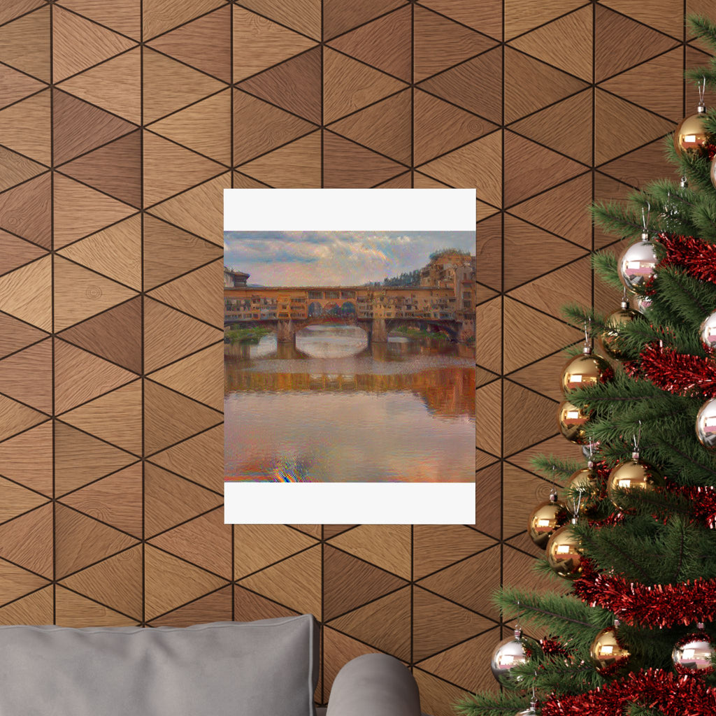 Ponte Vecchio in The Scream Style | Edvard Munch Inspired Art