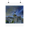 Mont Saint-Michel in Starry Night Style | Vincent van Gogh Inspired Art
