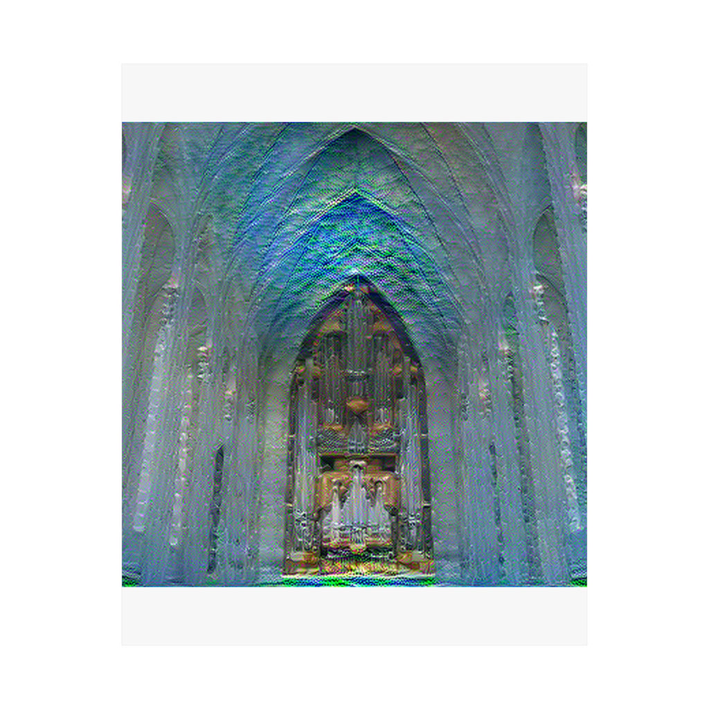 Hallgrimskirkja in Water Lilies Style | Claude Monet Inspired Art