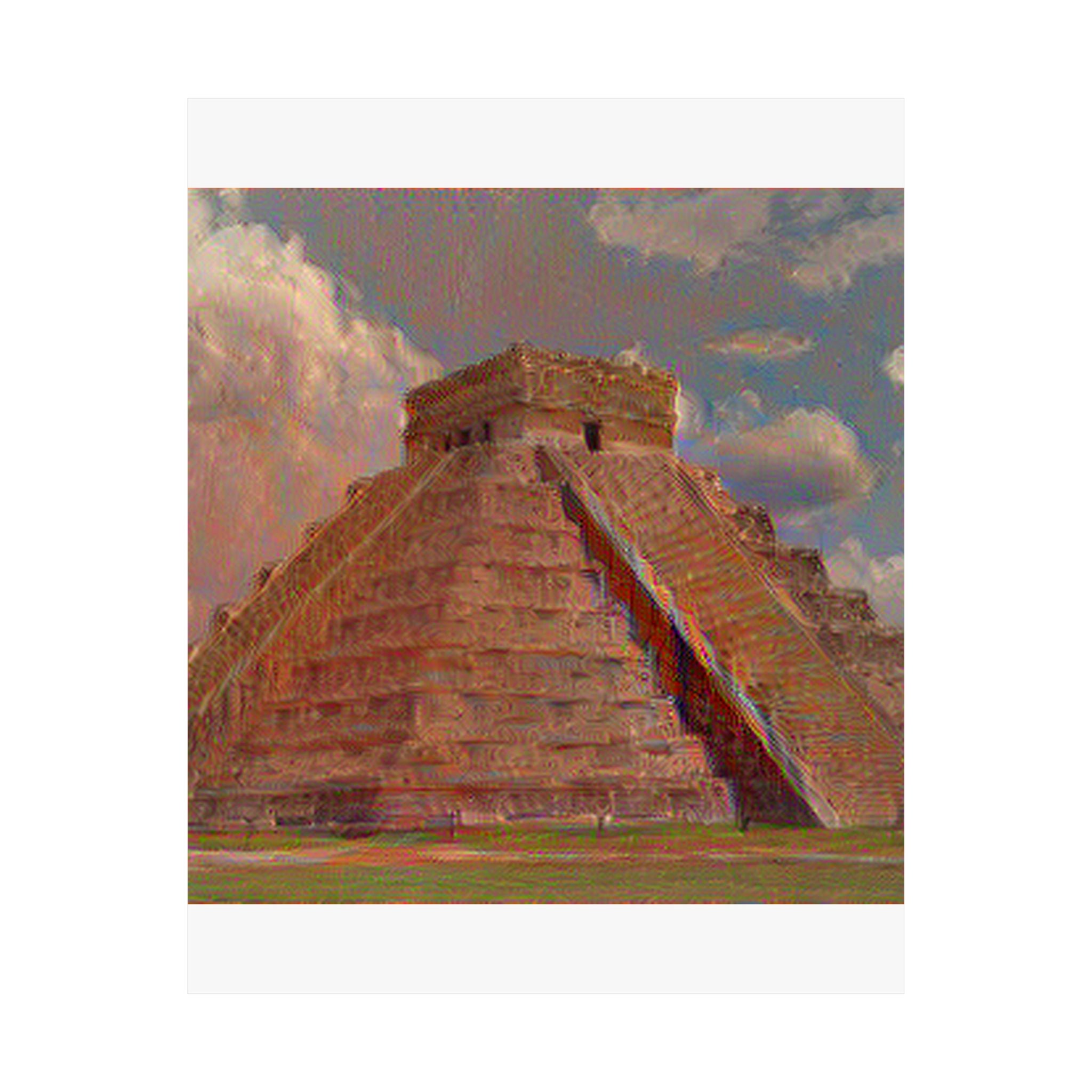 Chichen Itza in The Scream Style | Edvard Munch Inspired Art