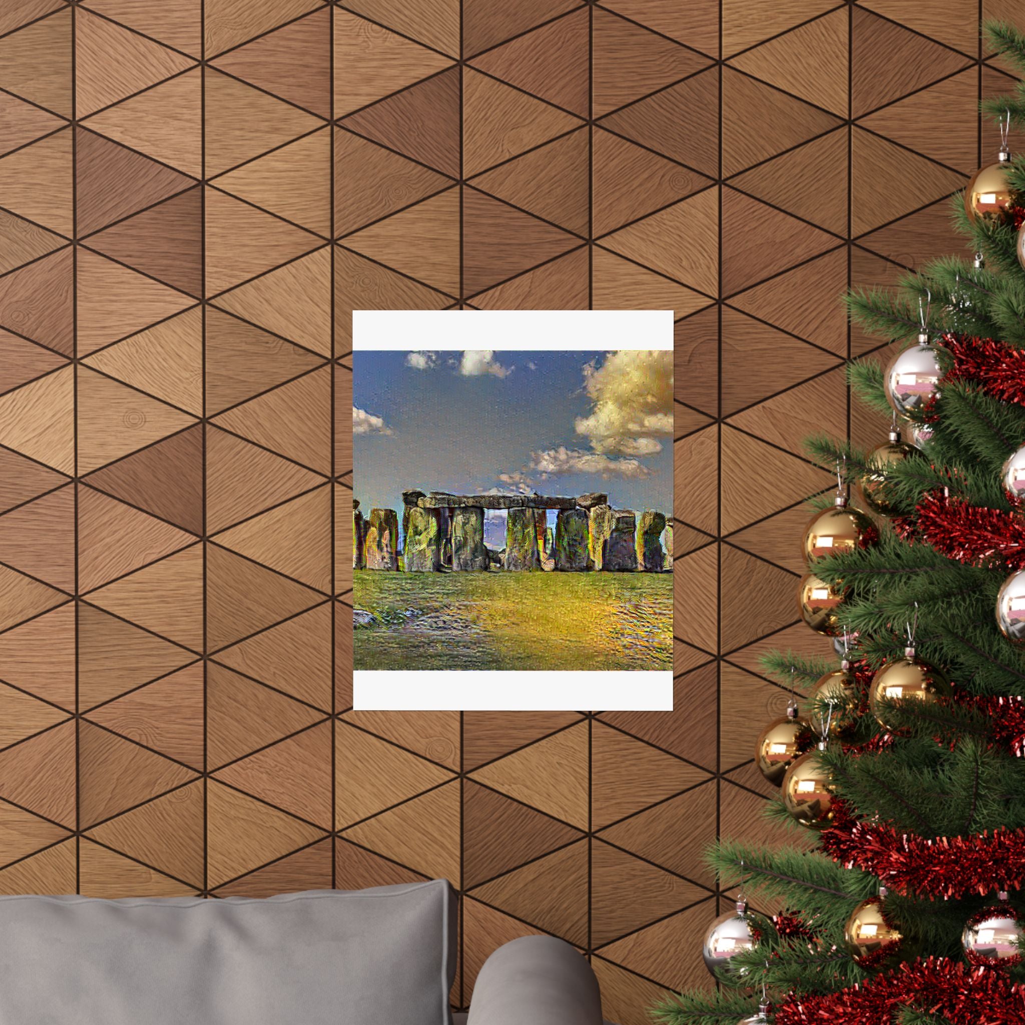 Stonehenge in Cafe Terrace at Night Style | Vincent van Gogh Inspired Art