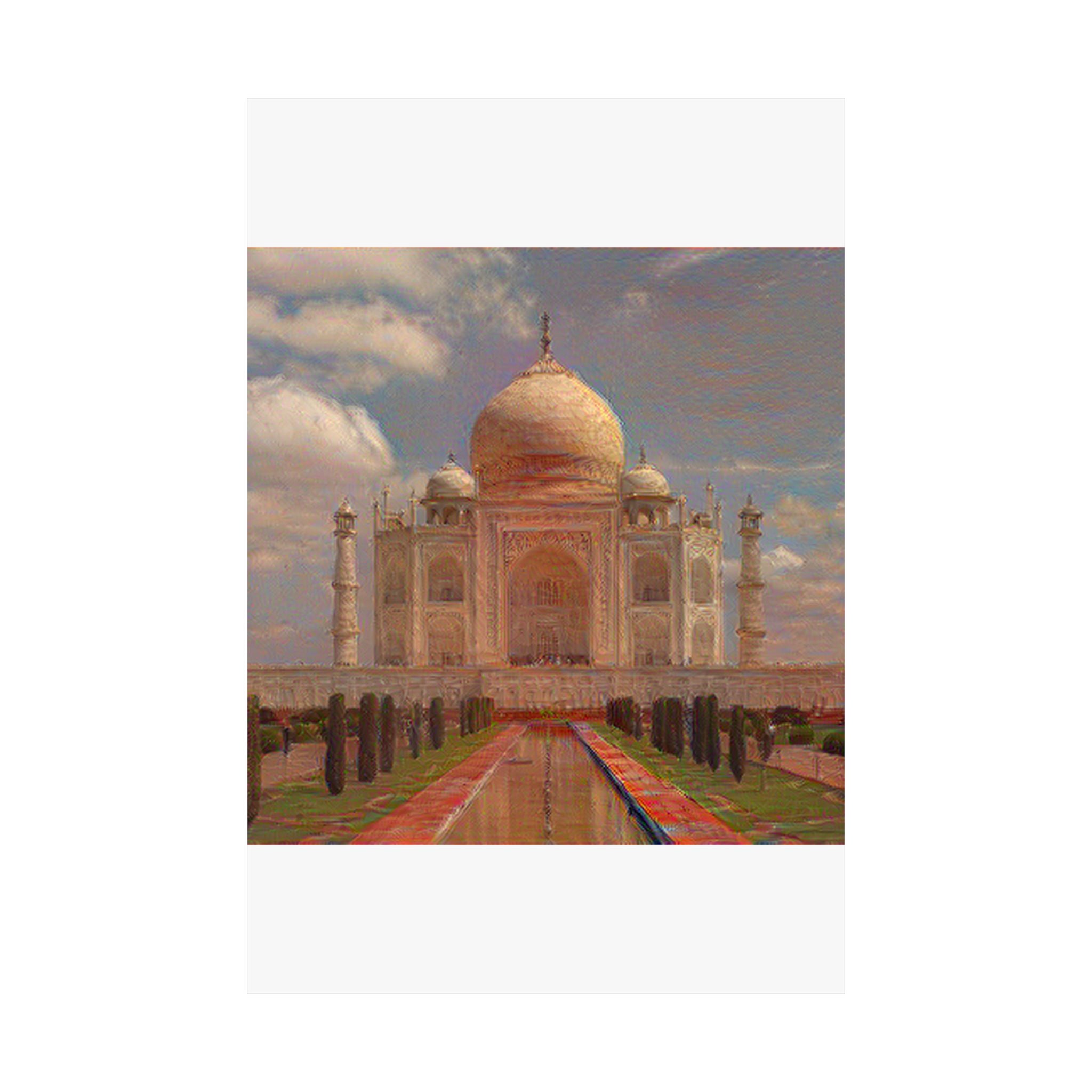 Taj Mahal in The Scream Style | Edvard Munch Inspired Art
